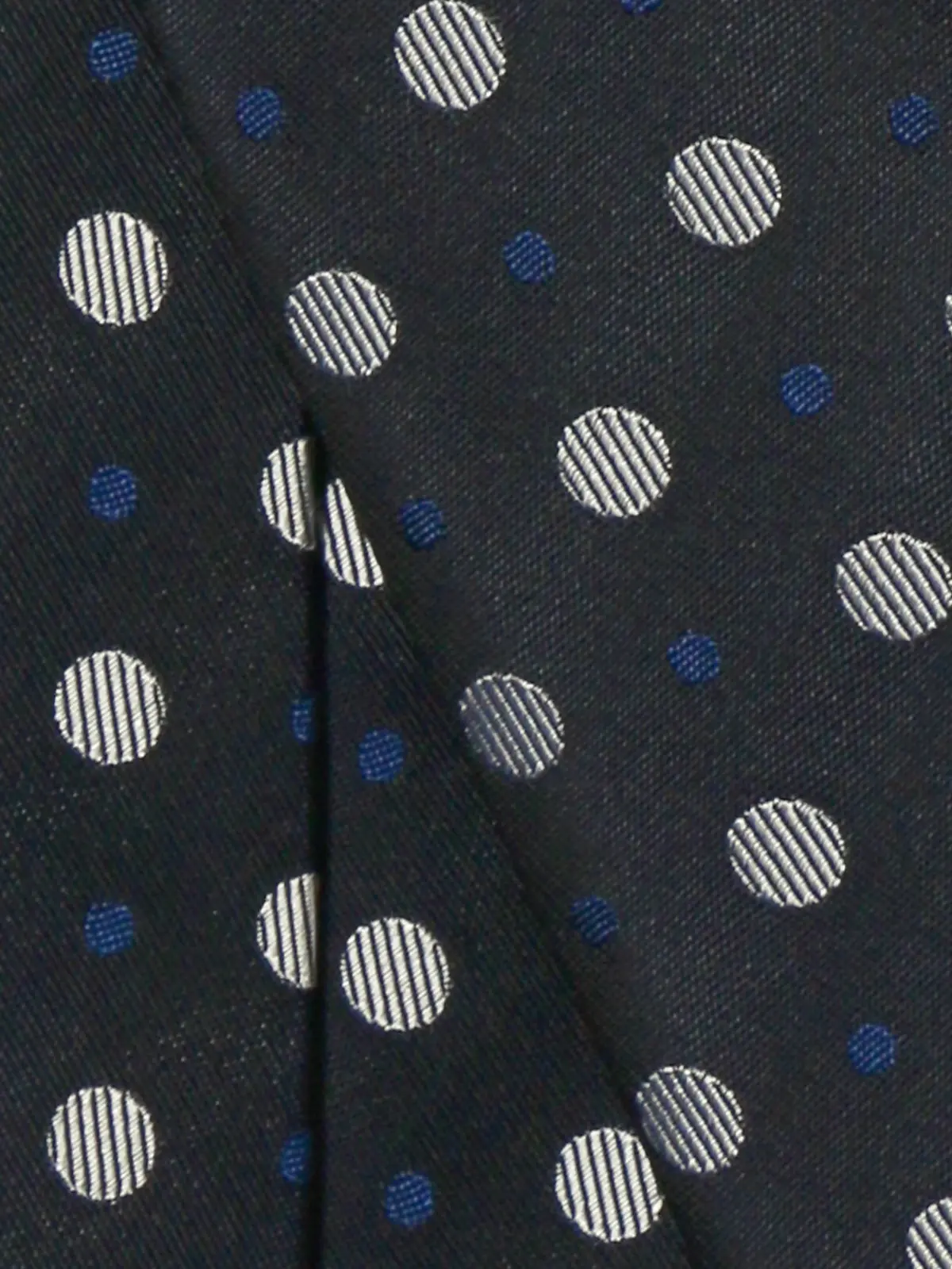 ネクタイ/シルクポリエステル/ドット ネイビー 0