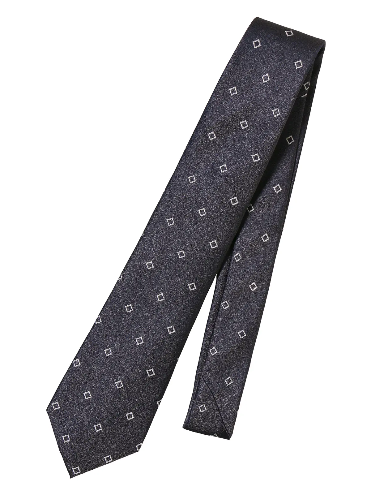 ネクタイ／シルクポリエステル／小紋 グレー 0