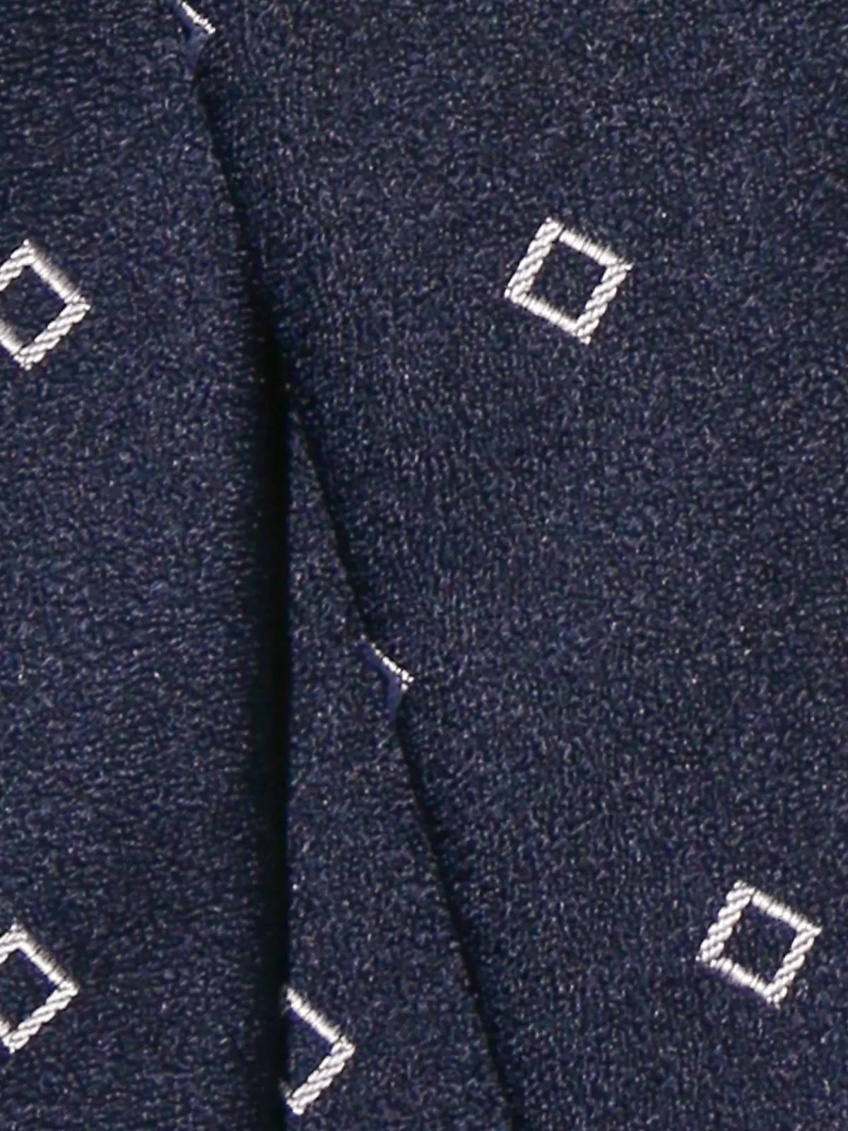 ネクタイ／シルクポリエステル／小紋 ネイビー 0