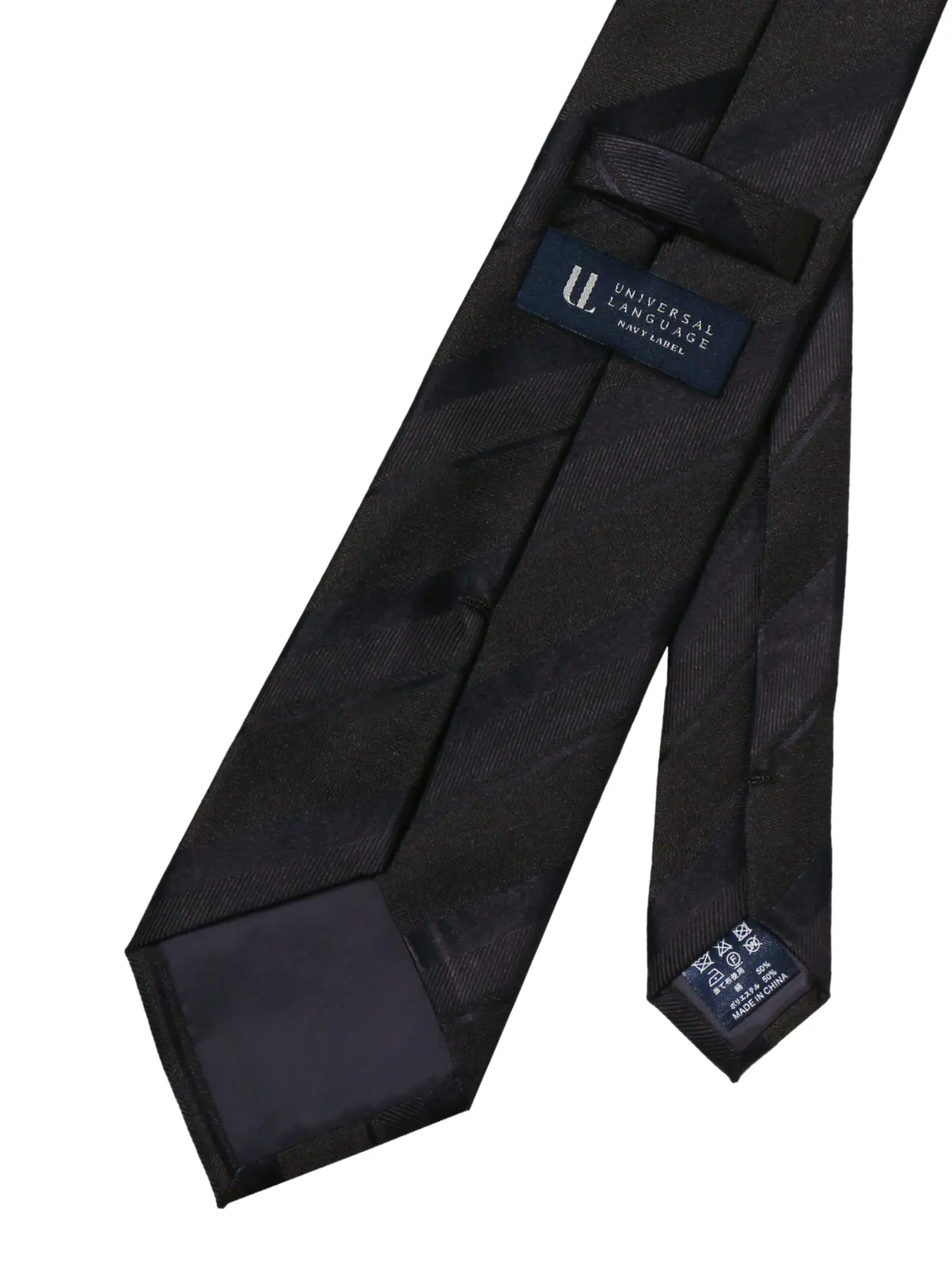 ネクタイ／シルクポリエステル／シャドーストライプ ネイビー 0