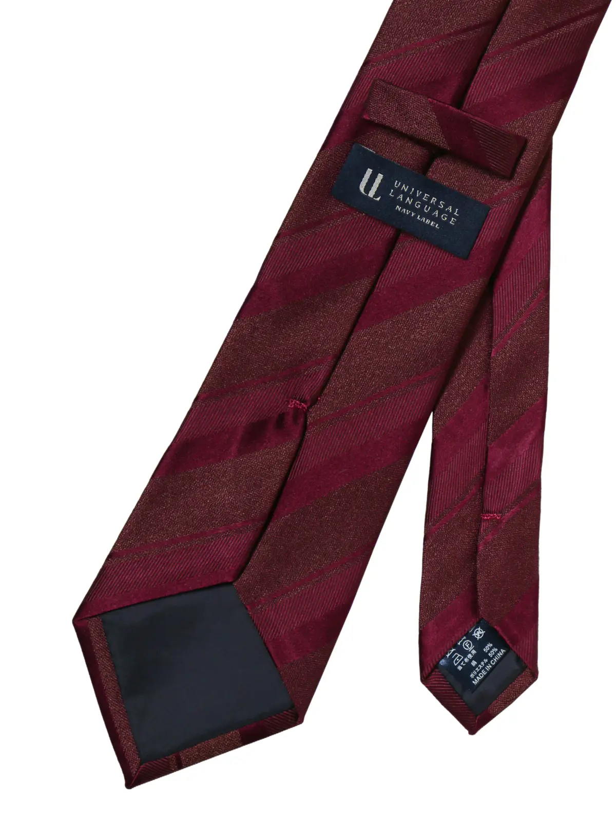 ネクタイ／シルクポリエステル／シャドーストライプ レッド 0