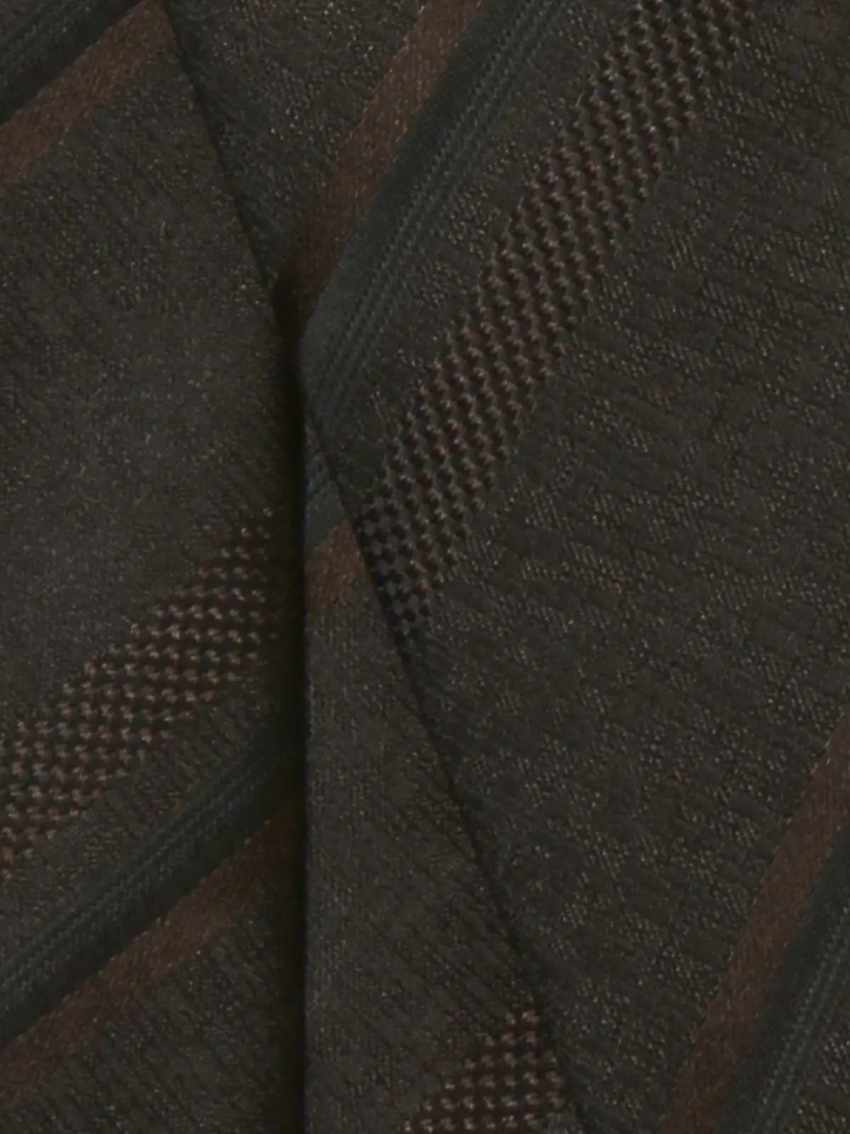 ネクタイ/シルクポリエステル/ストライプ ブラウン 0