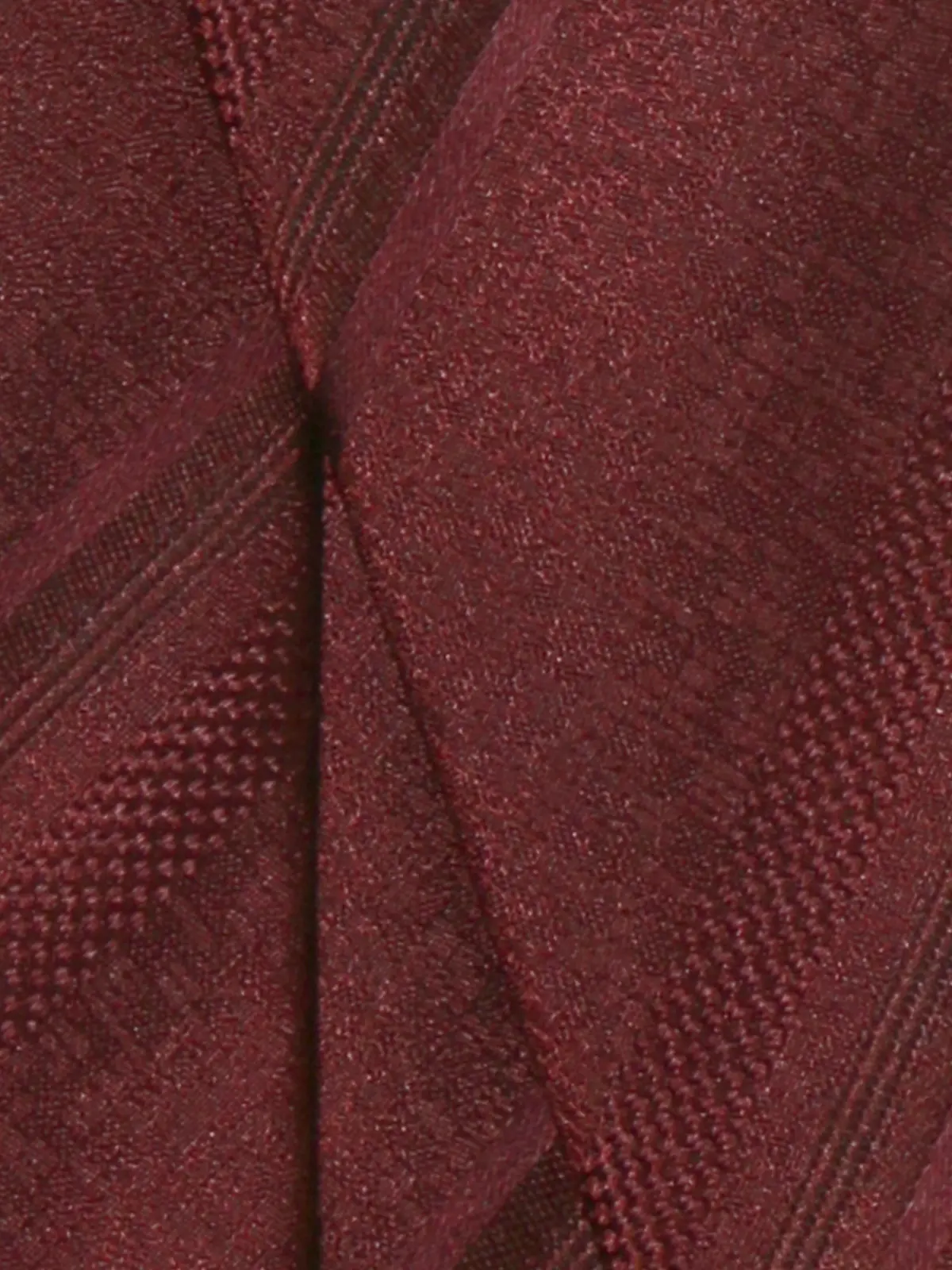 ネクタイ／シルクポリエステル／ストライプ ワイン 0