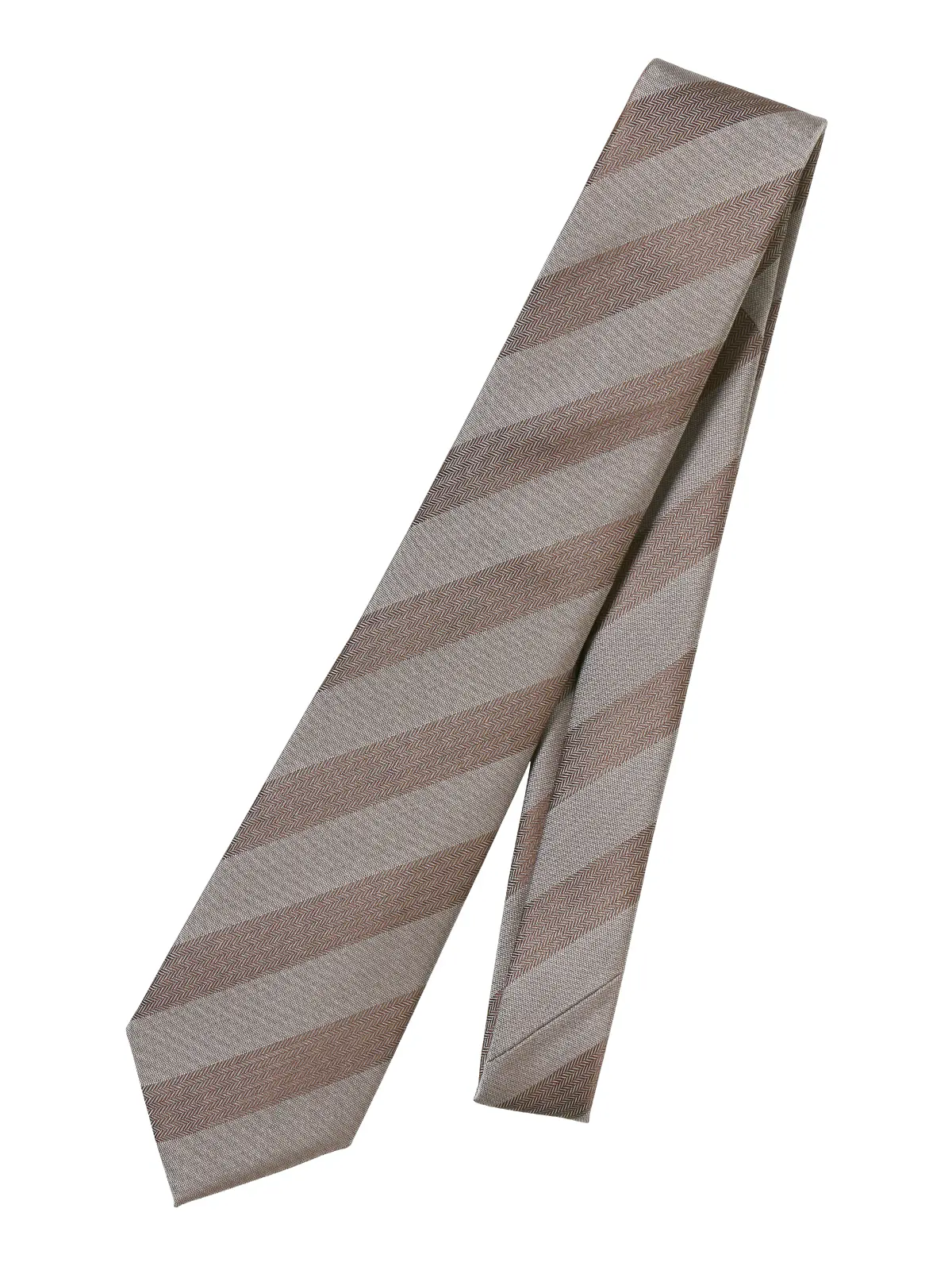 ネクタイ/シルクポリエステル/ストライプ ベージュ 0