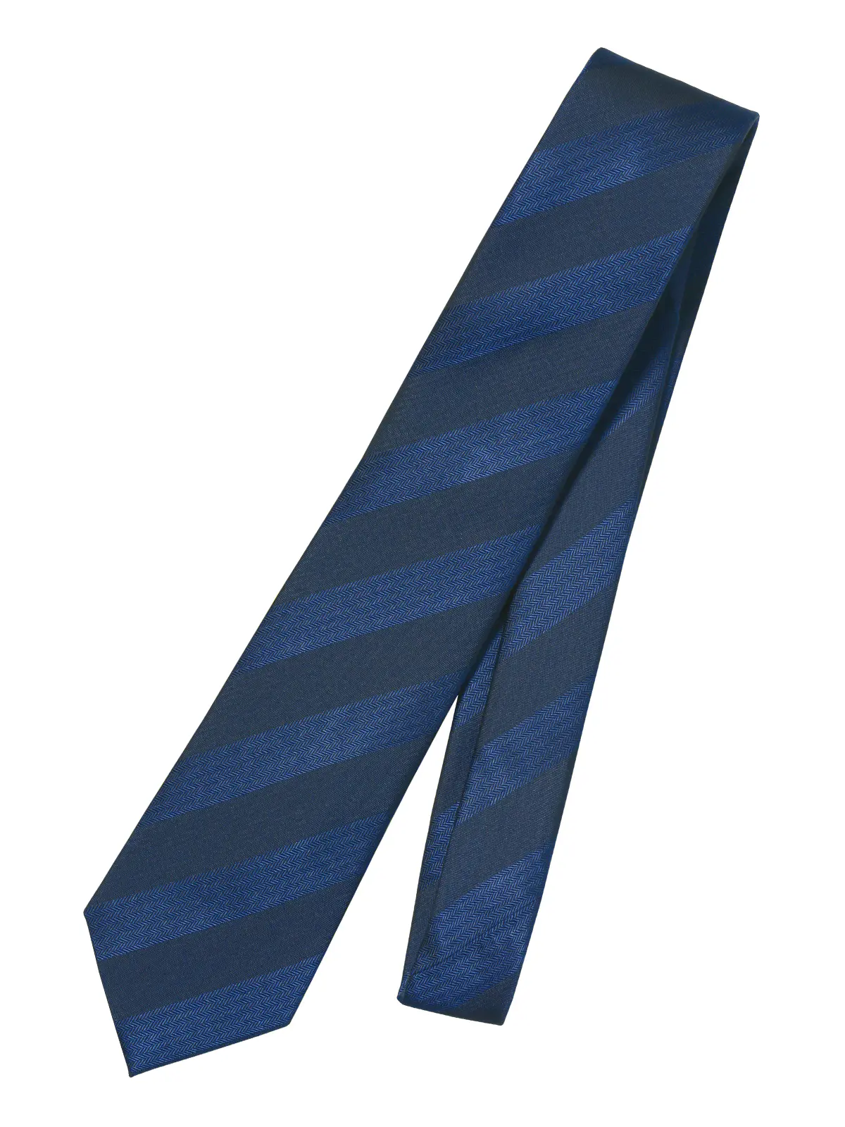 ネクタイ/シルクポリエステル/ストライプ ブルー 0