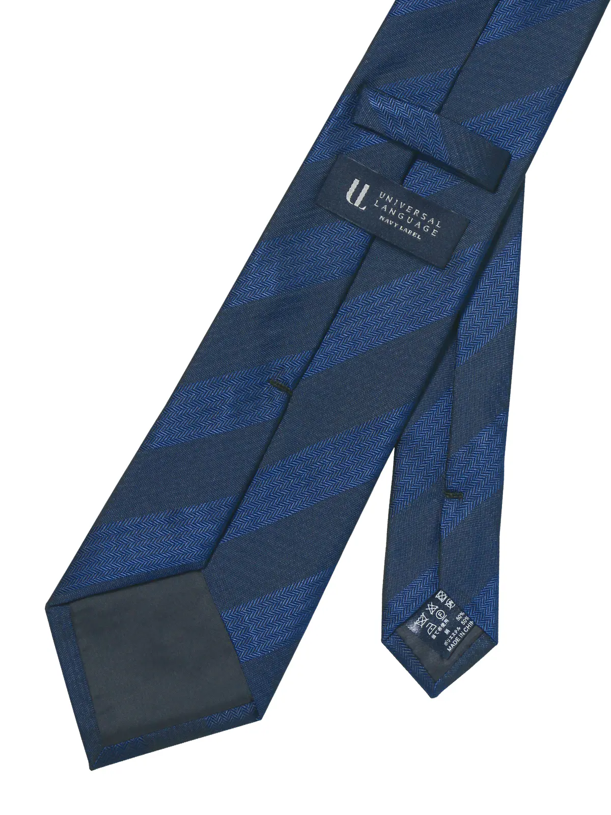 ネクタイ/シルクポリエステル/ストライプ ブルー 0