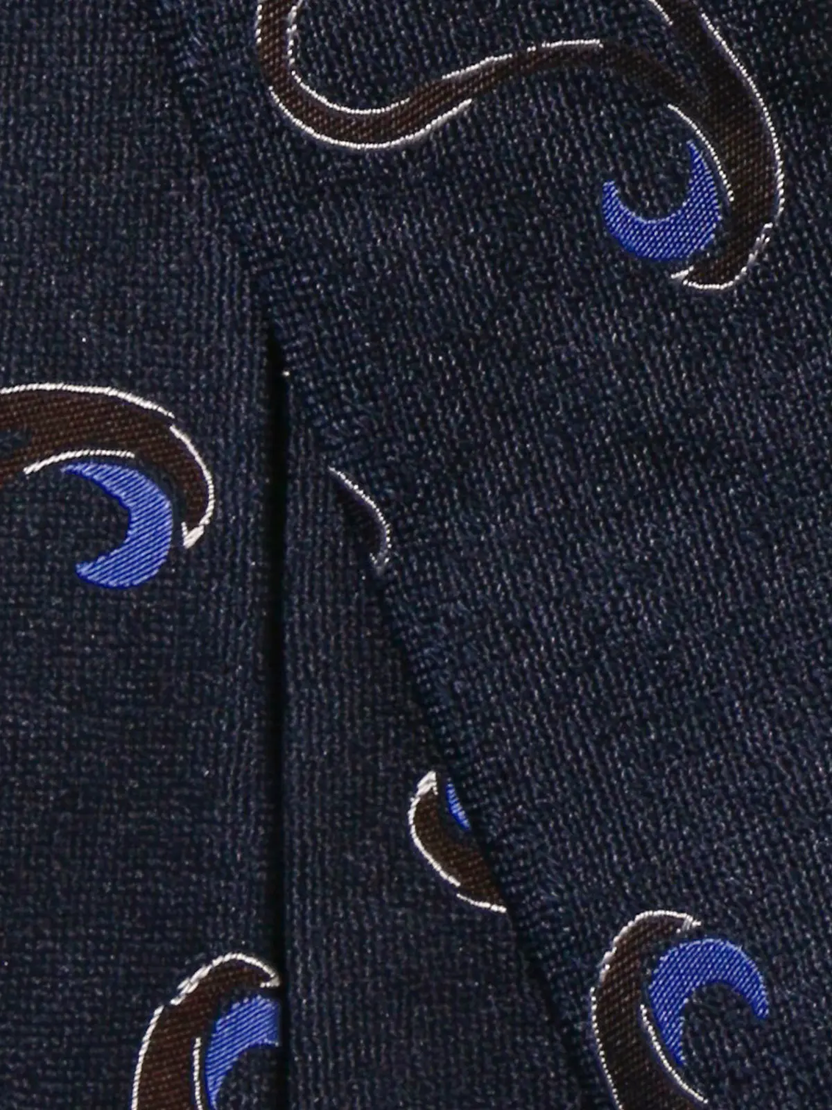 ネクタイ／シルクポリエステル／ペイズリー ネイビー 0