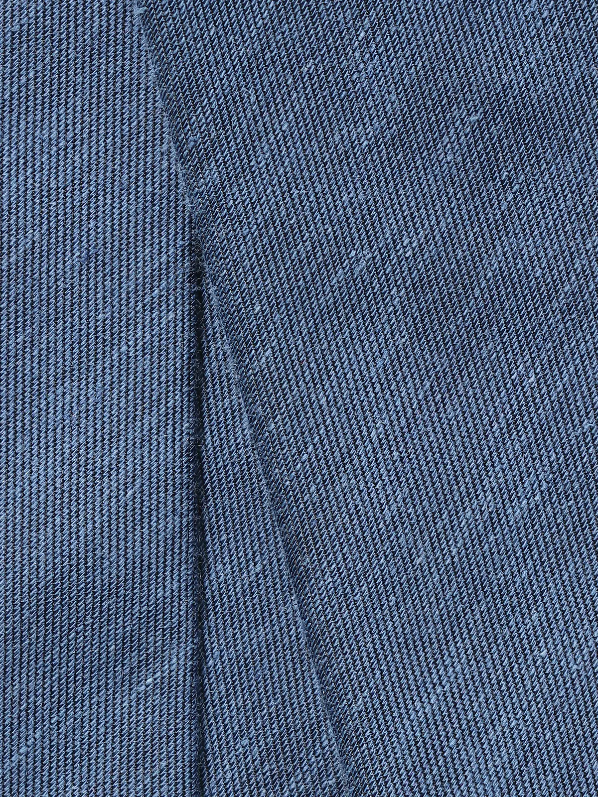ネクタイ／ECO FRIENDLY PROJECT／JAPAN MADE／シルクコットンリネン／無地 ブルー系 0