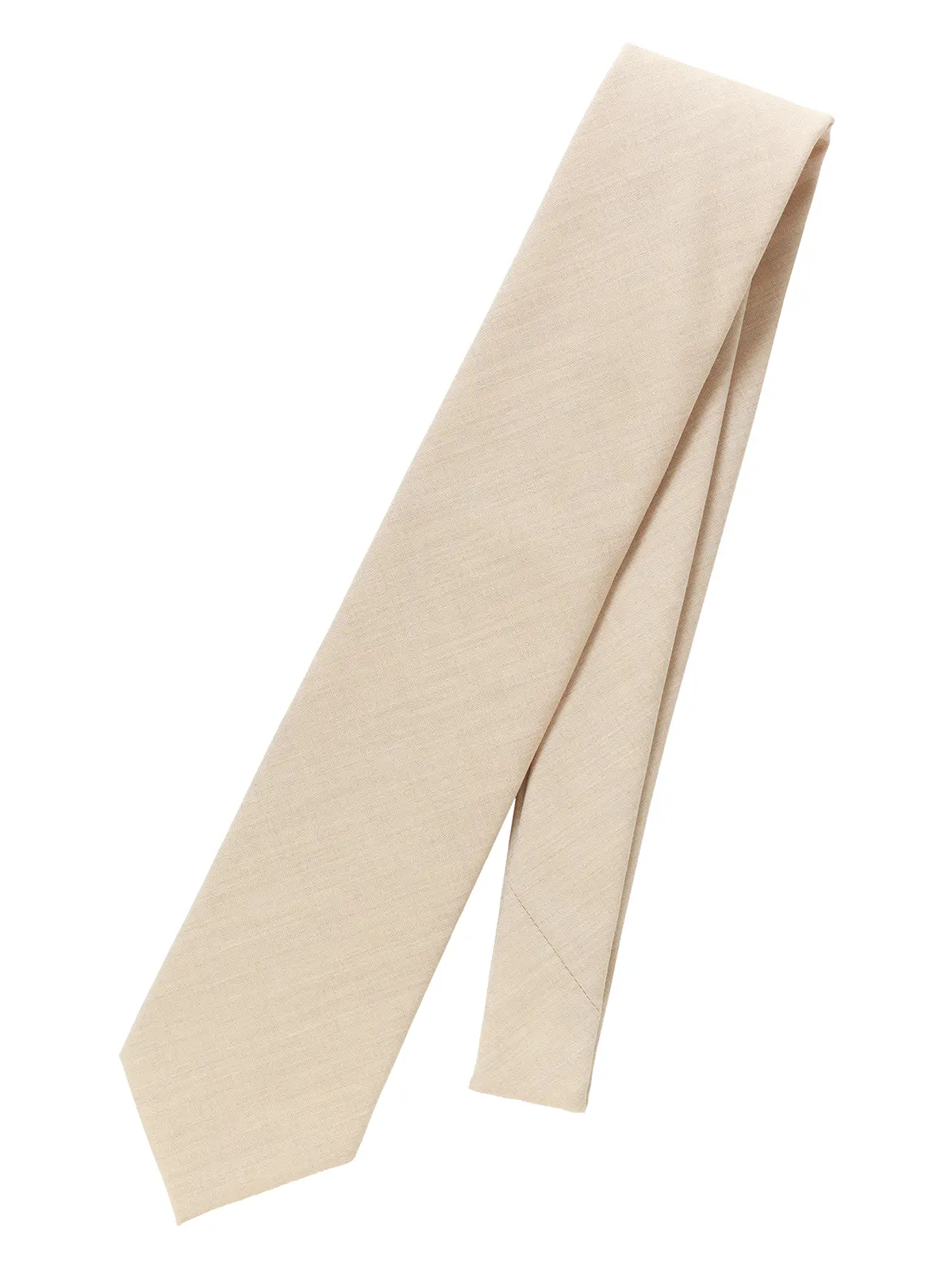 ネクタイ／Carreman／JAPAN MADE／ウールブレンド／無地 ベージュ 0