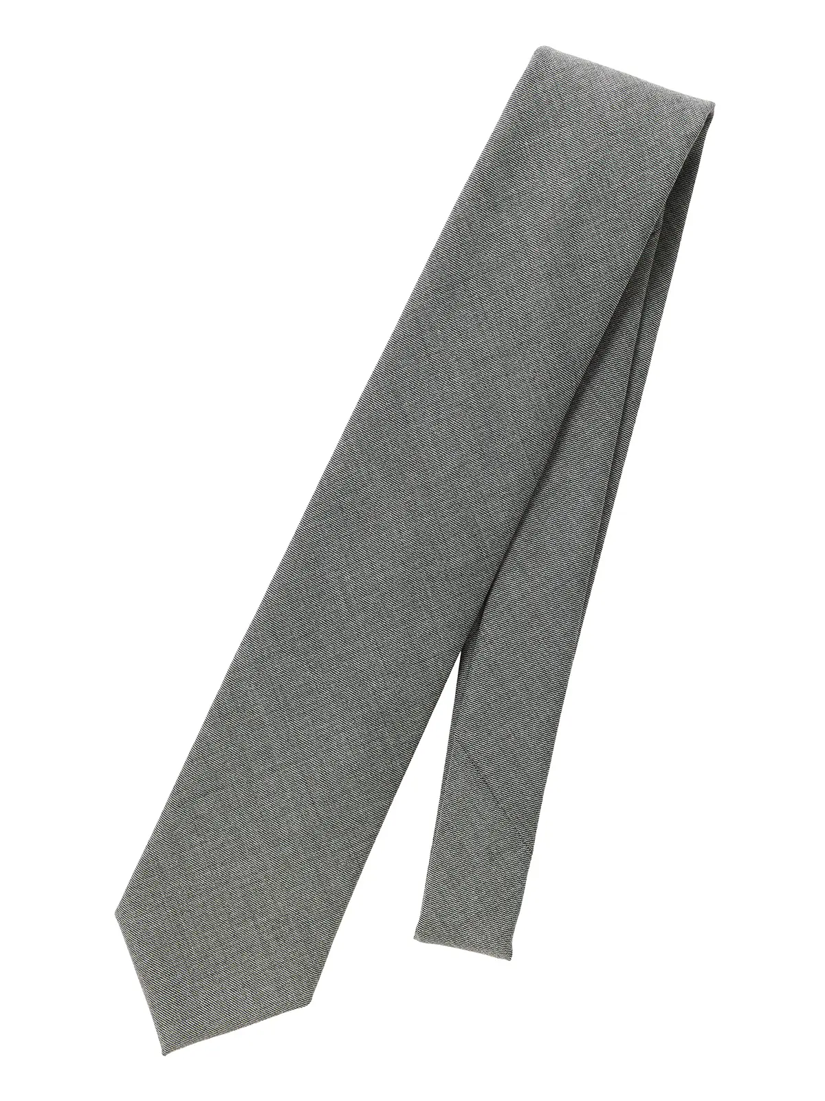 ネクタイ/Carreman/JAPAN MADE/ウールブレンド/無地 グレー 1