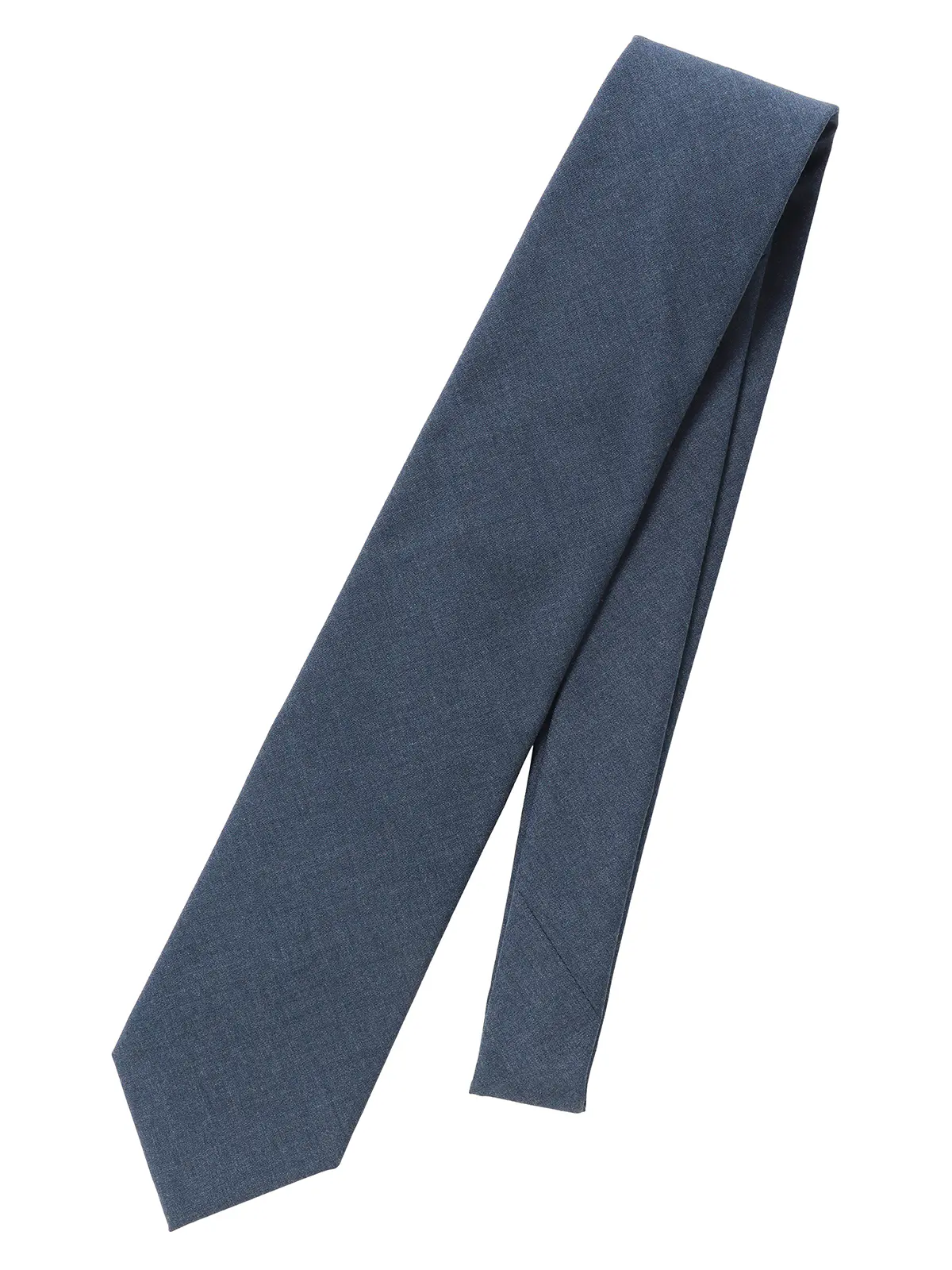 ネクタイ／Carreman／JAPAN MADE／ウールブレンド／無地 ブルー 0