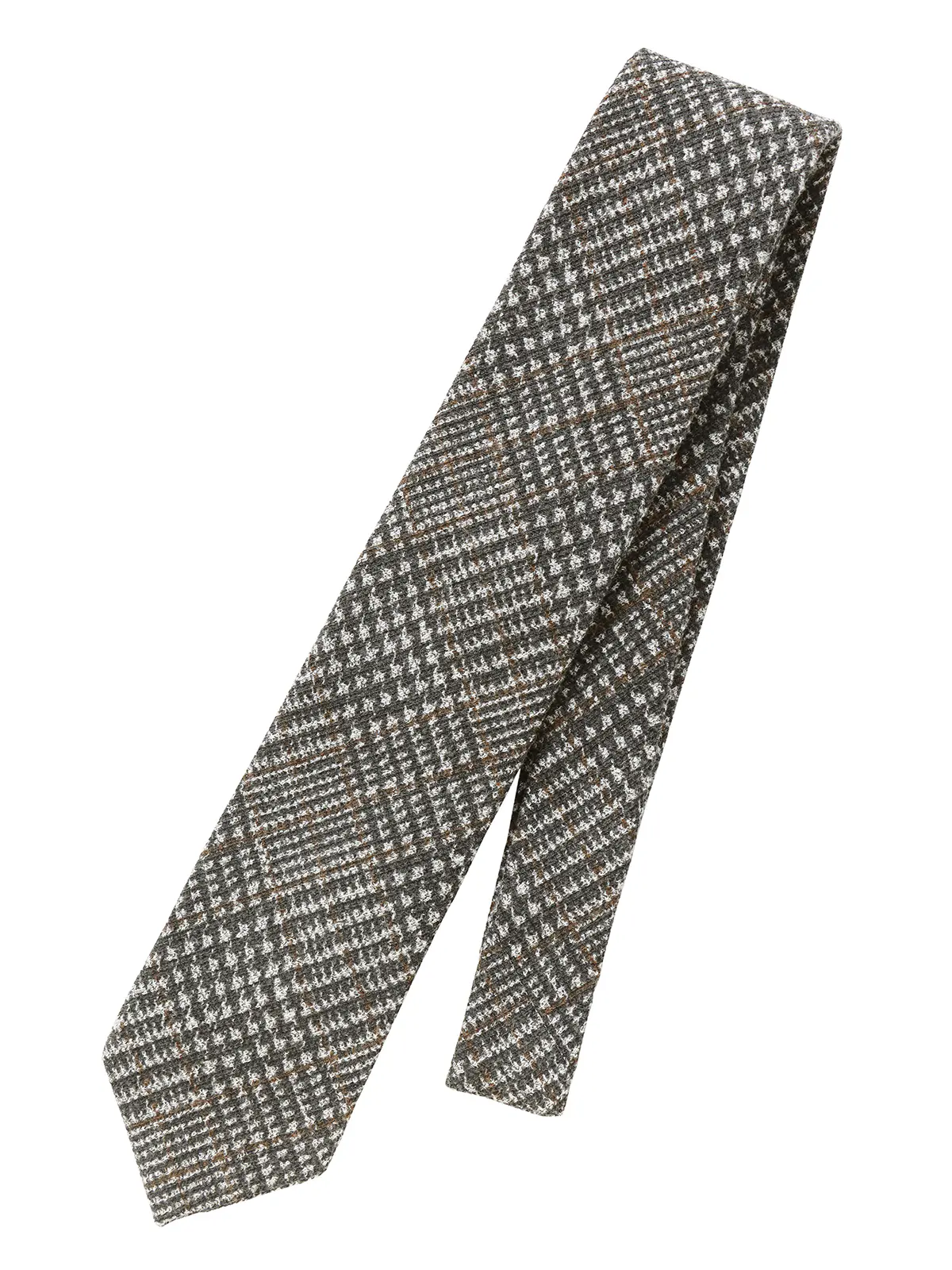 ネクタイ/LANIFICIO ROMA/JAPAN MADE/コットンブレンド/グレンチェック グレー 0