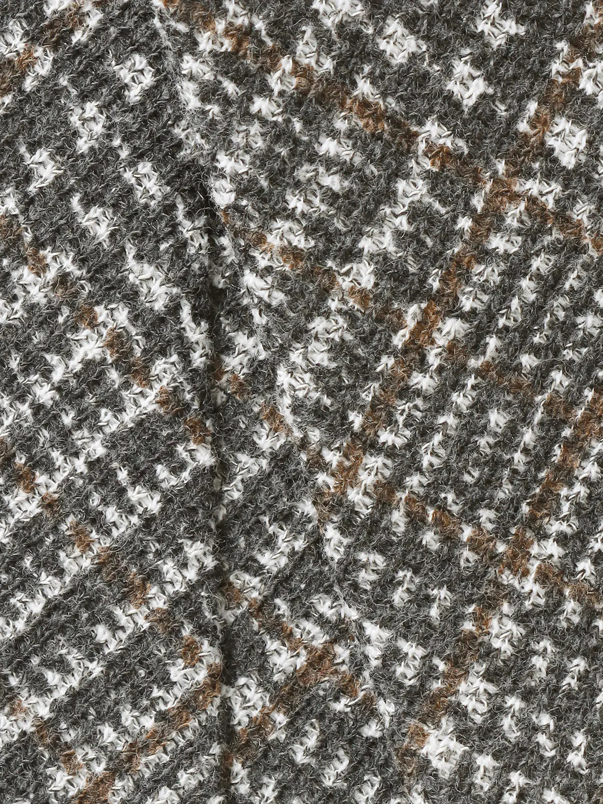 ネクタイ/LANIFICIO ROMA/JAPAN MADE/コットンブレンド/グレンチェック グレー 0