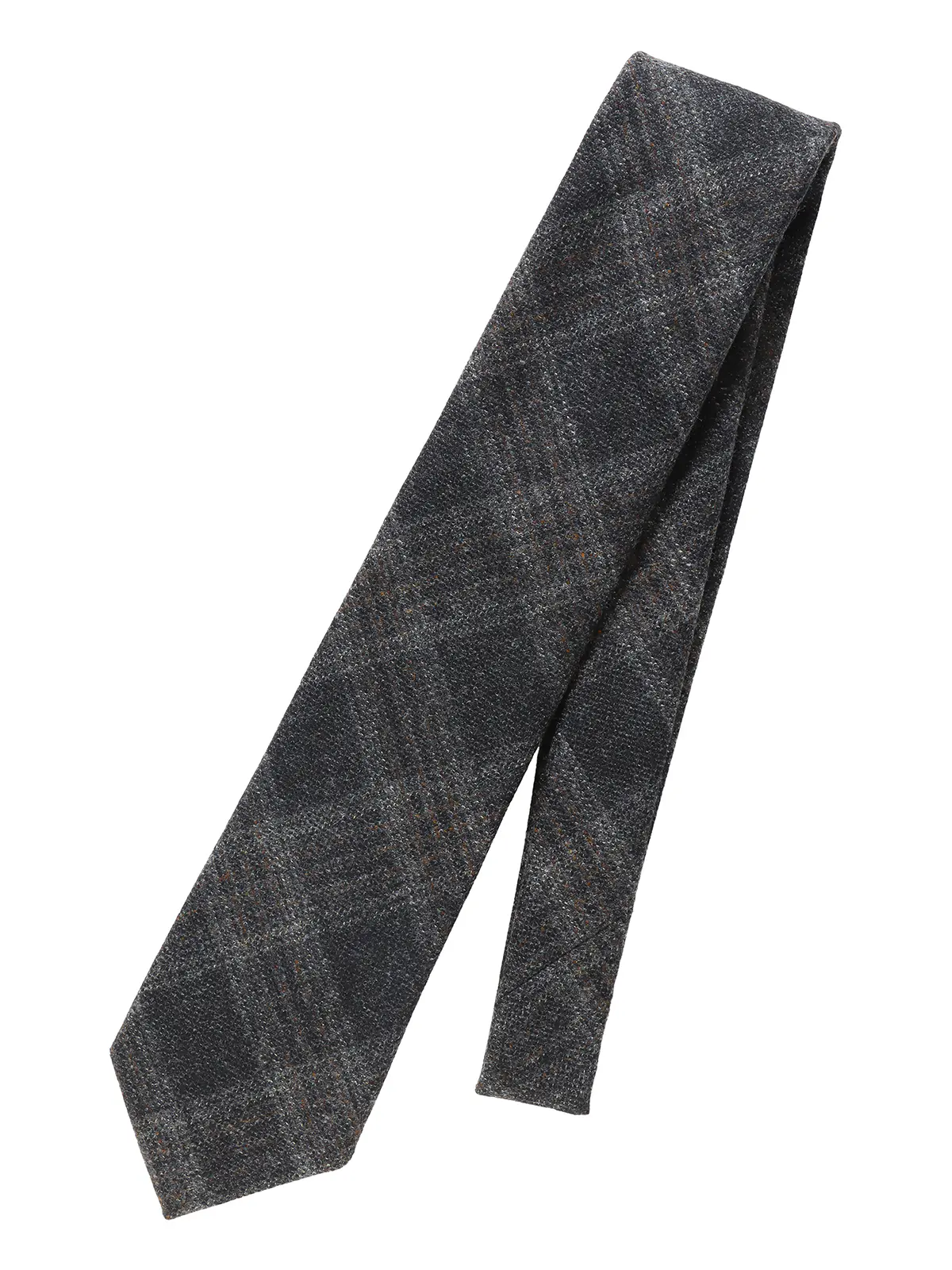 ネクタイ／Lanificio di Pray／JAPAN MADE／ウール／グレンチェック グレー 0