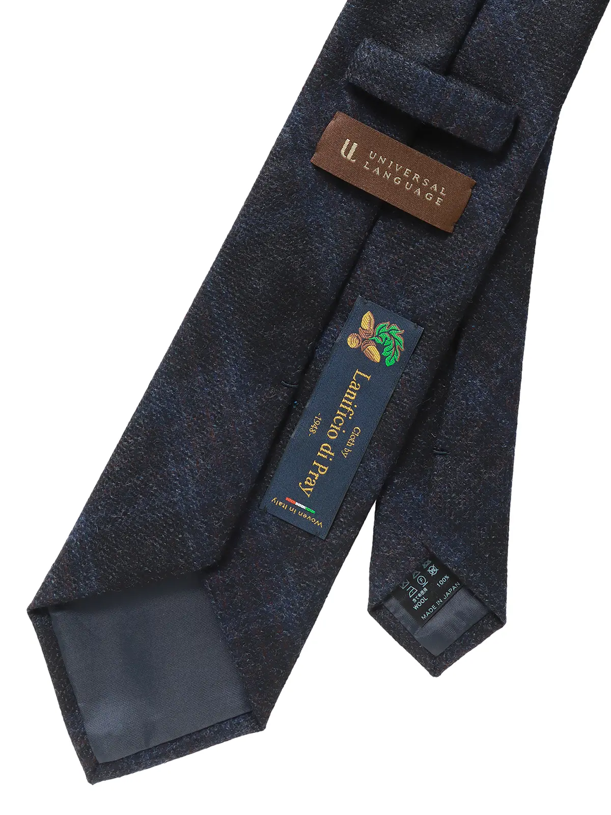 ネクタイ／Lanificio di Pray／JAPAN MADE／ウール／グレンチェック ネイビー 0