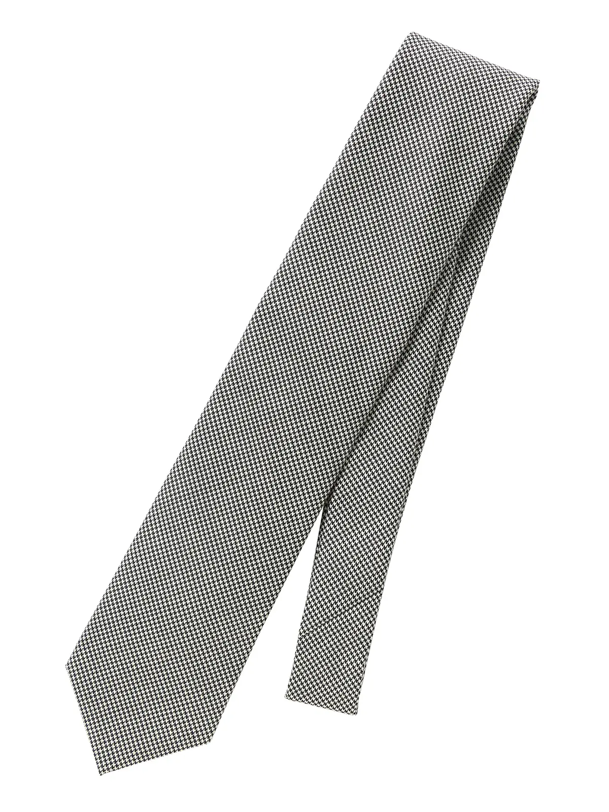 ネクタイ／CANONICO／JAPAN MADE／ウール／ハウンドトゥース グレー 0