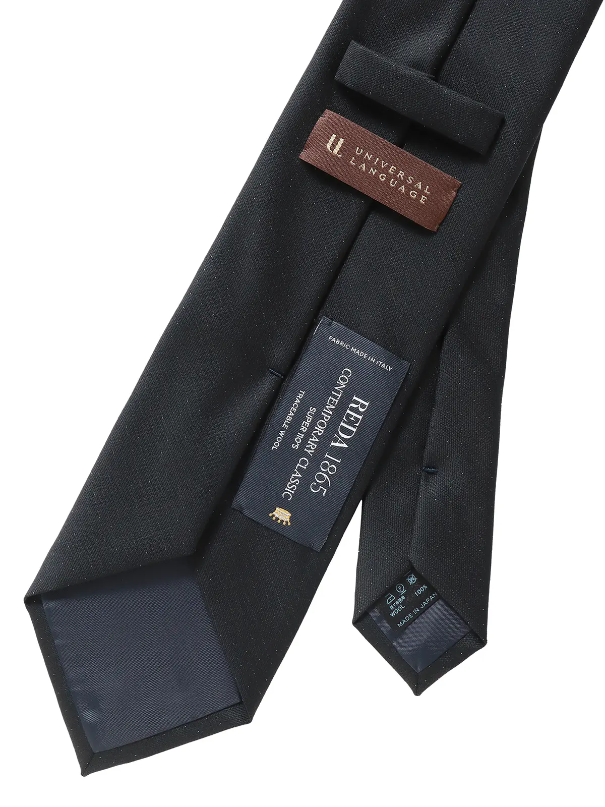 ネクタイ／REDA／JAPAN MADE／ウール／ピンドット ブラック 0