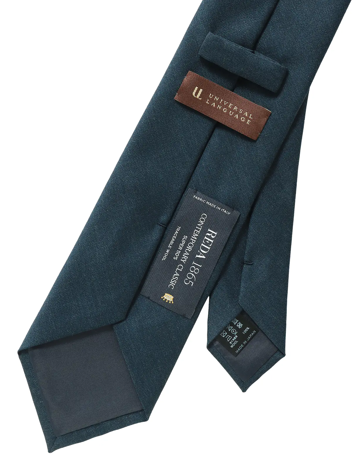 ネクタイ／REDA／JAPAN MADE／ウール／無地 グリーン 0