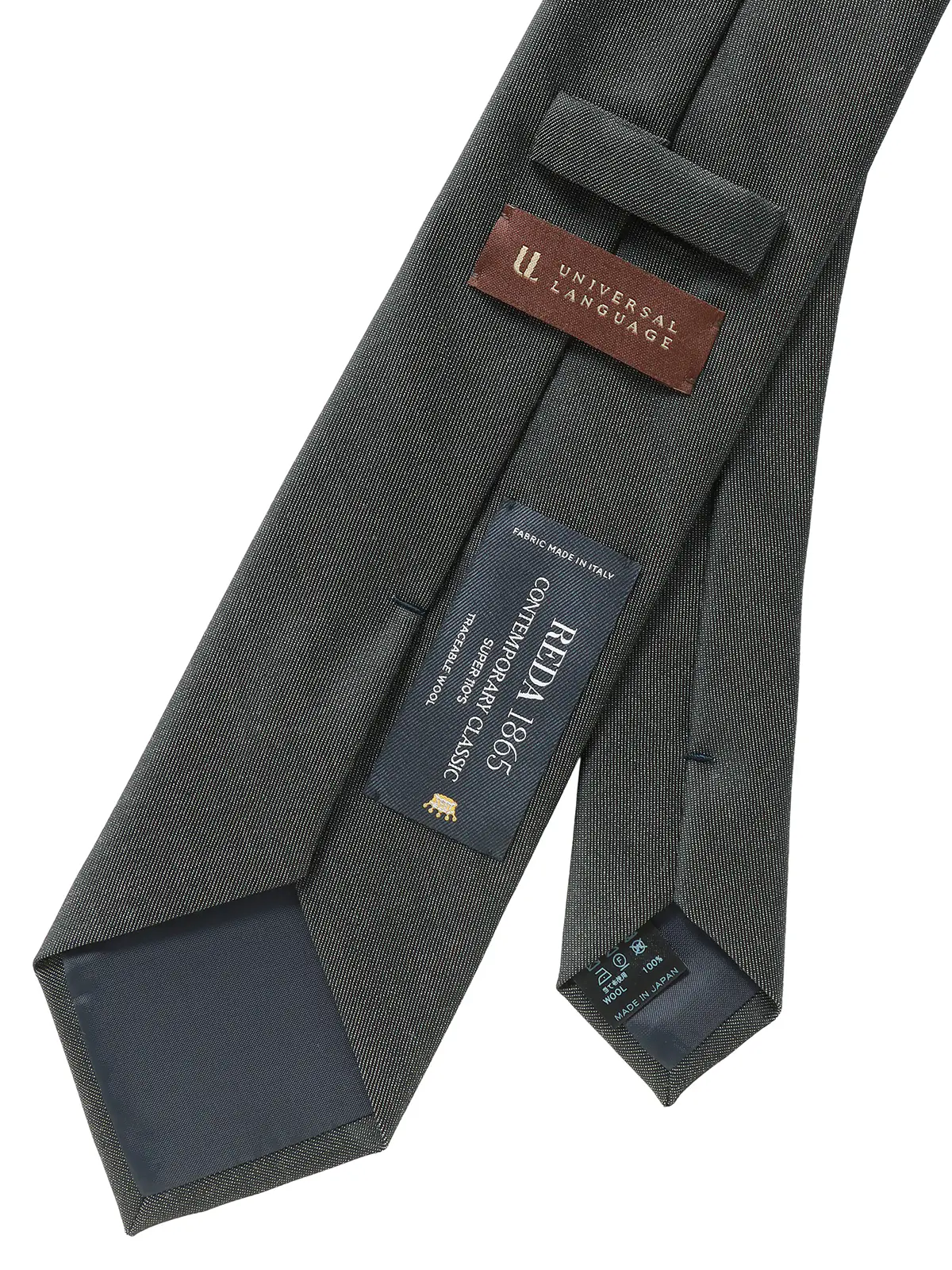 ネクタイ／REDA／JAPAN MADE／ウール／無地 グレー 0