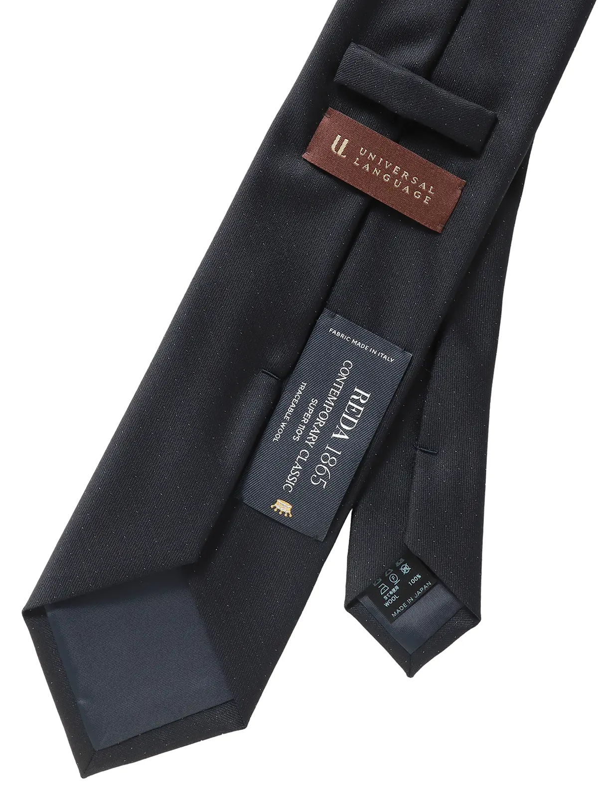 ネクタイ/REDA/JAPAN MADE/ウール/ピンドット ネイビー 0