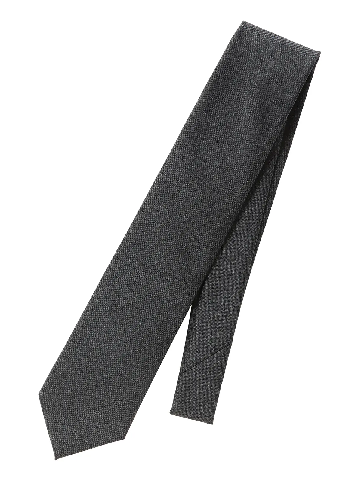 ネクタイ／CANONICO／JAPAN MADE／ウール／無地 チャコール 0