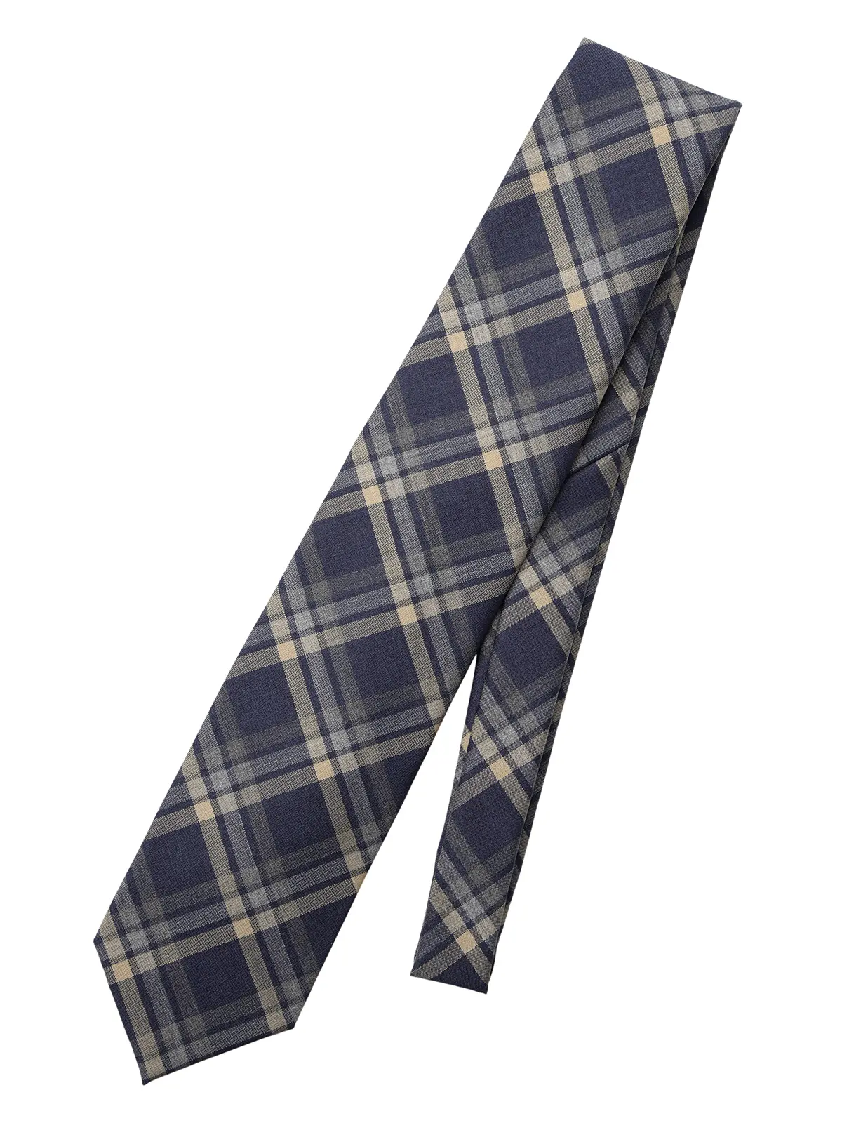 ネクタイ／REDA／JAPAN MADE／ウール／チェック ネイビー 2