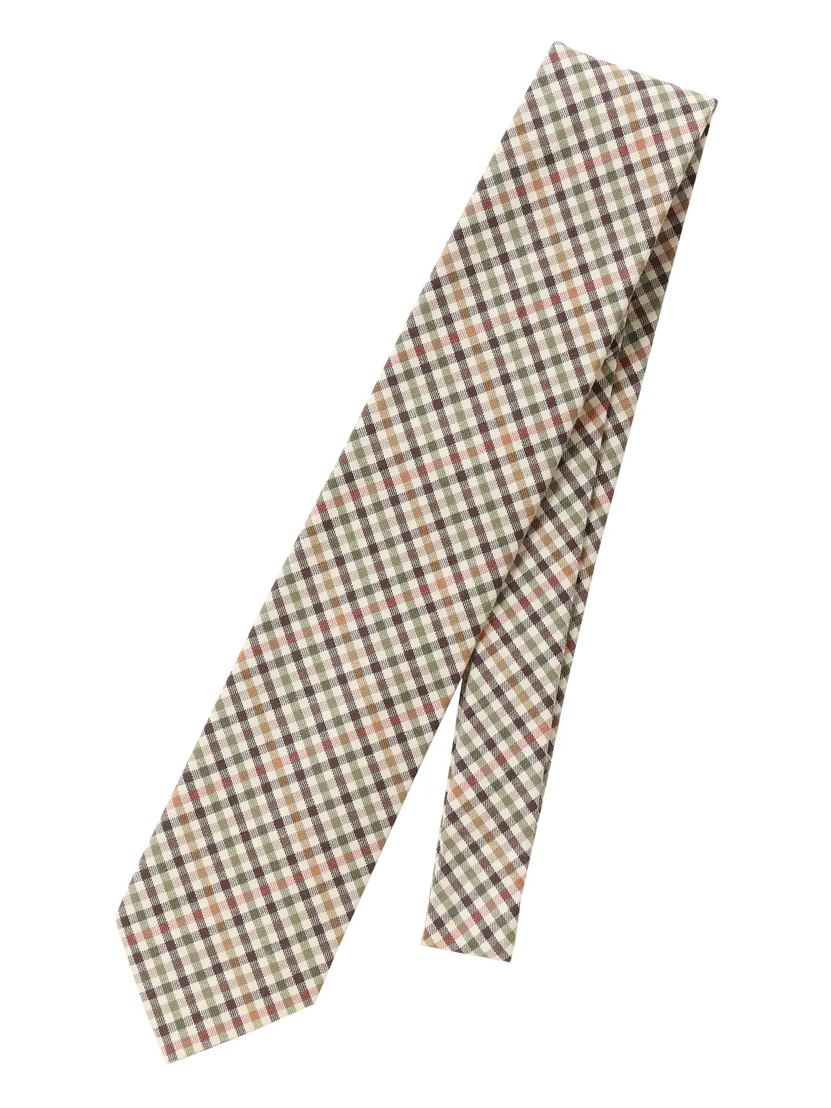 ネクタイ/JAPAN MADE/コットン/ギンガムチェック ベージュ 0