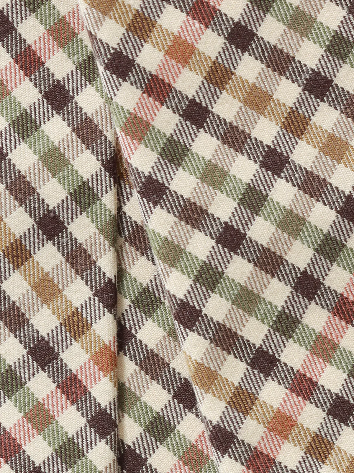 ネクタイ/JAPAN MADE/コットン/ギンガムチェック ベージュ 0