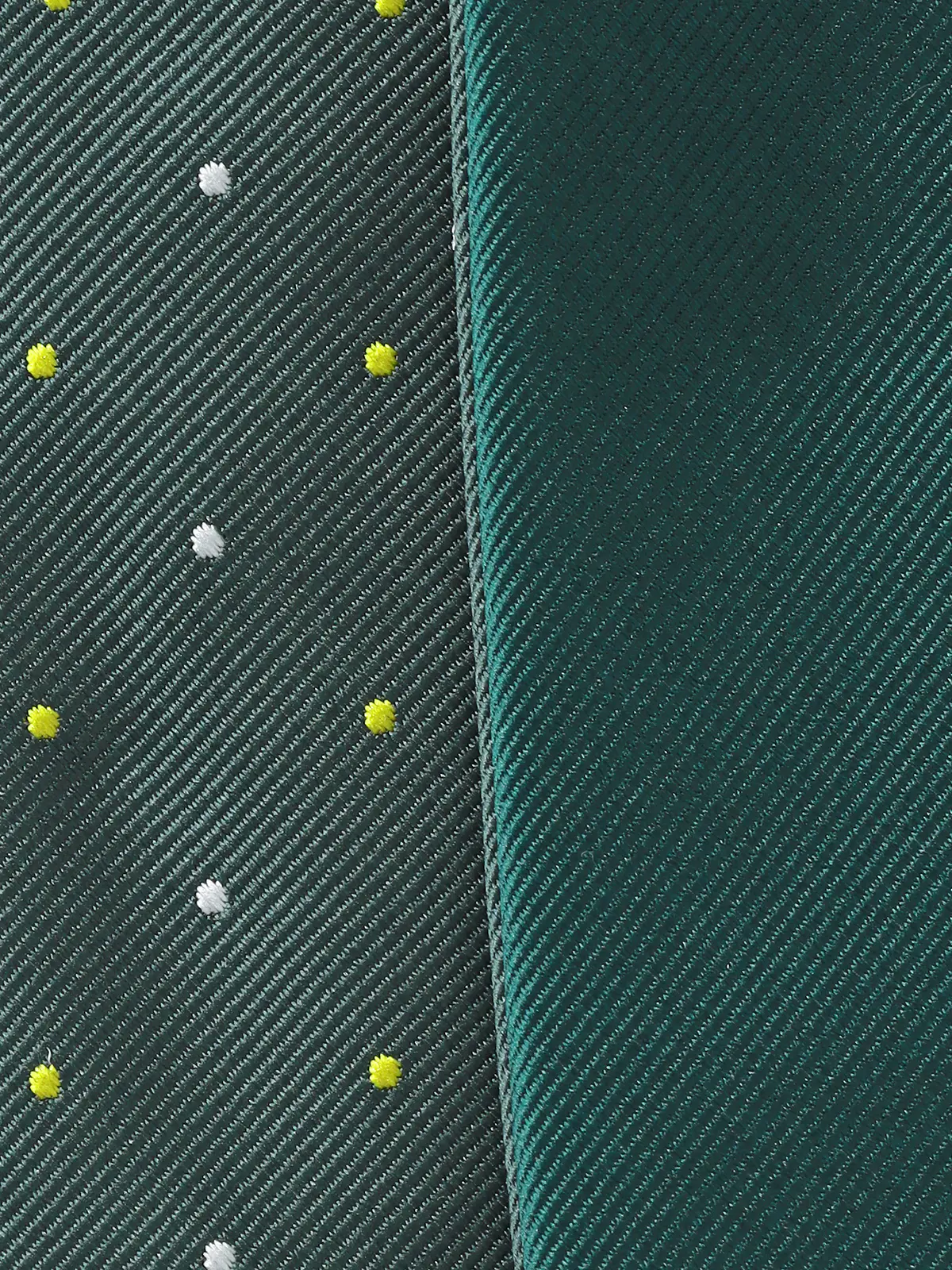 リバーシブルタイ／ポリエステル／無地×ドット グリーン 0