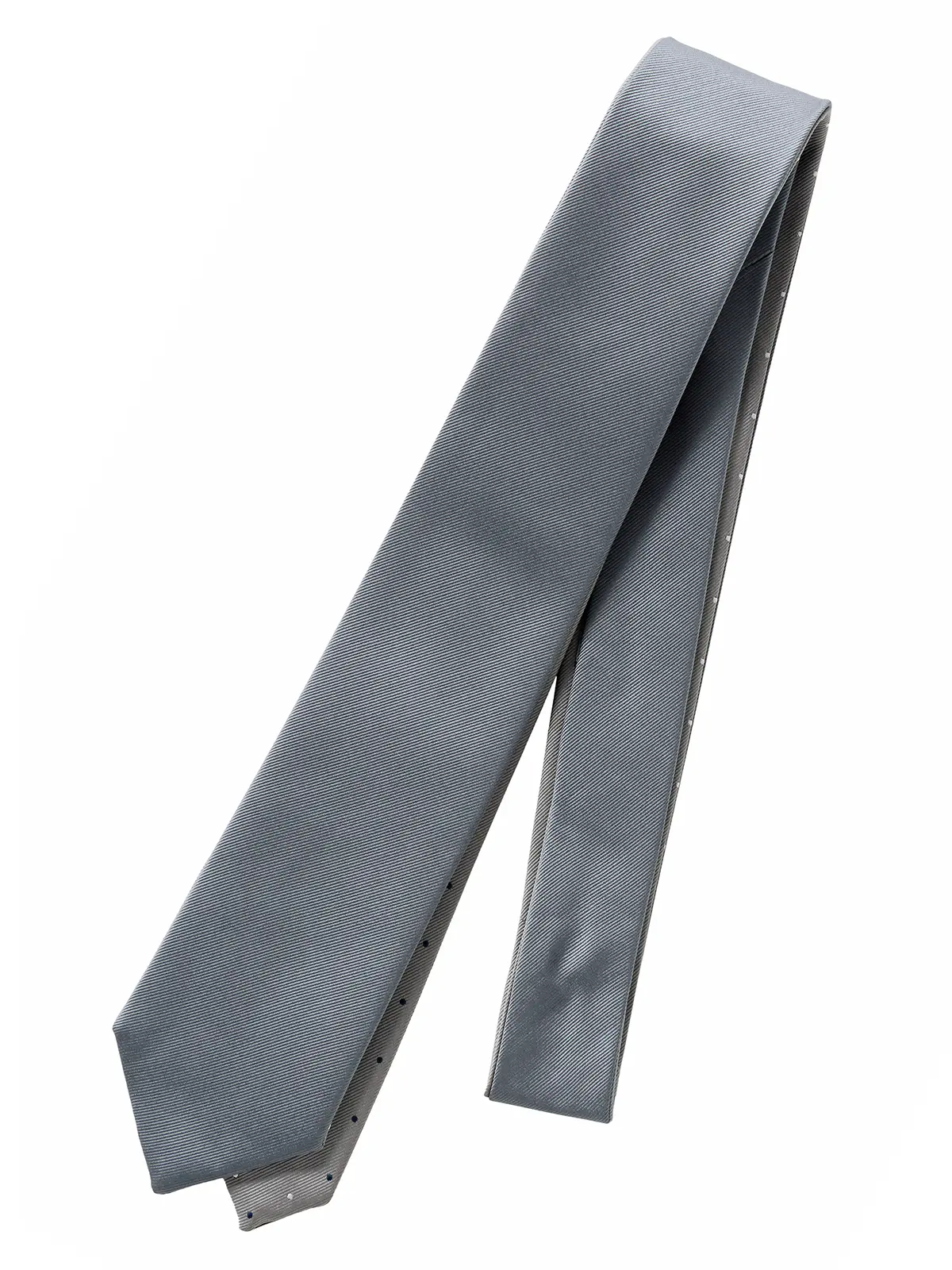 リバーシブルタイ／ポリエステル／無地×ドット グレー 0