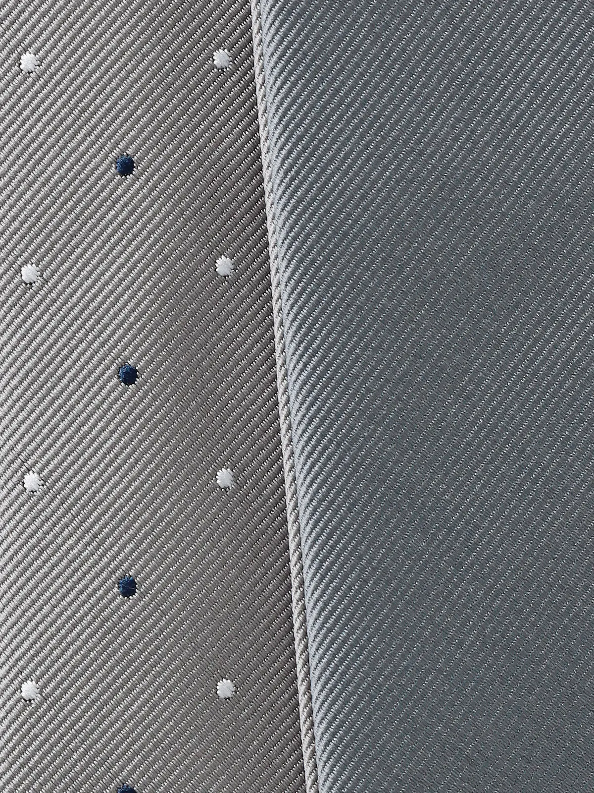 リバーシブルタイ／ポリエステル／無地×ドット グレー 0