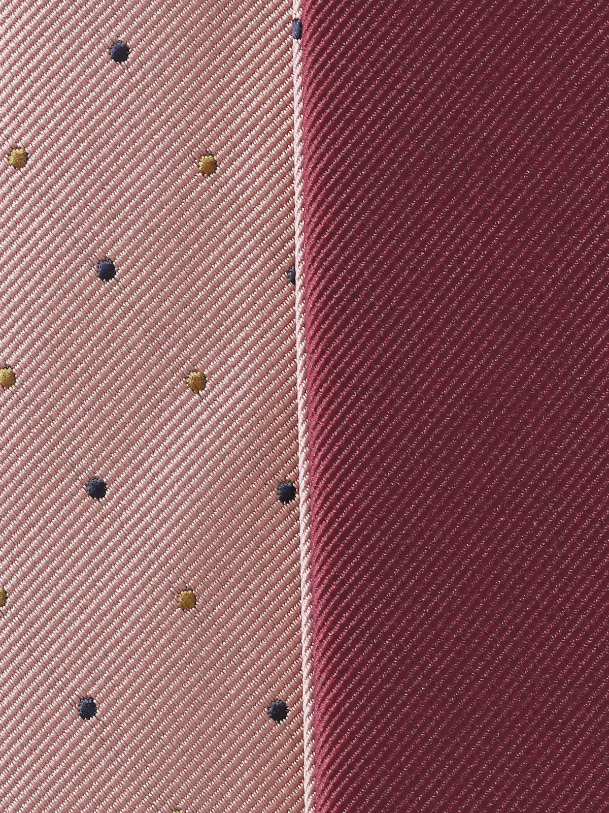 リバーシブルタイ／ポリエステル／無地×ドット レッド 0