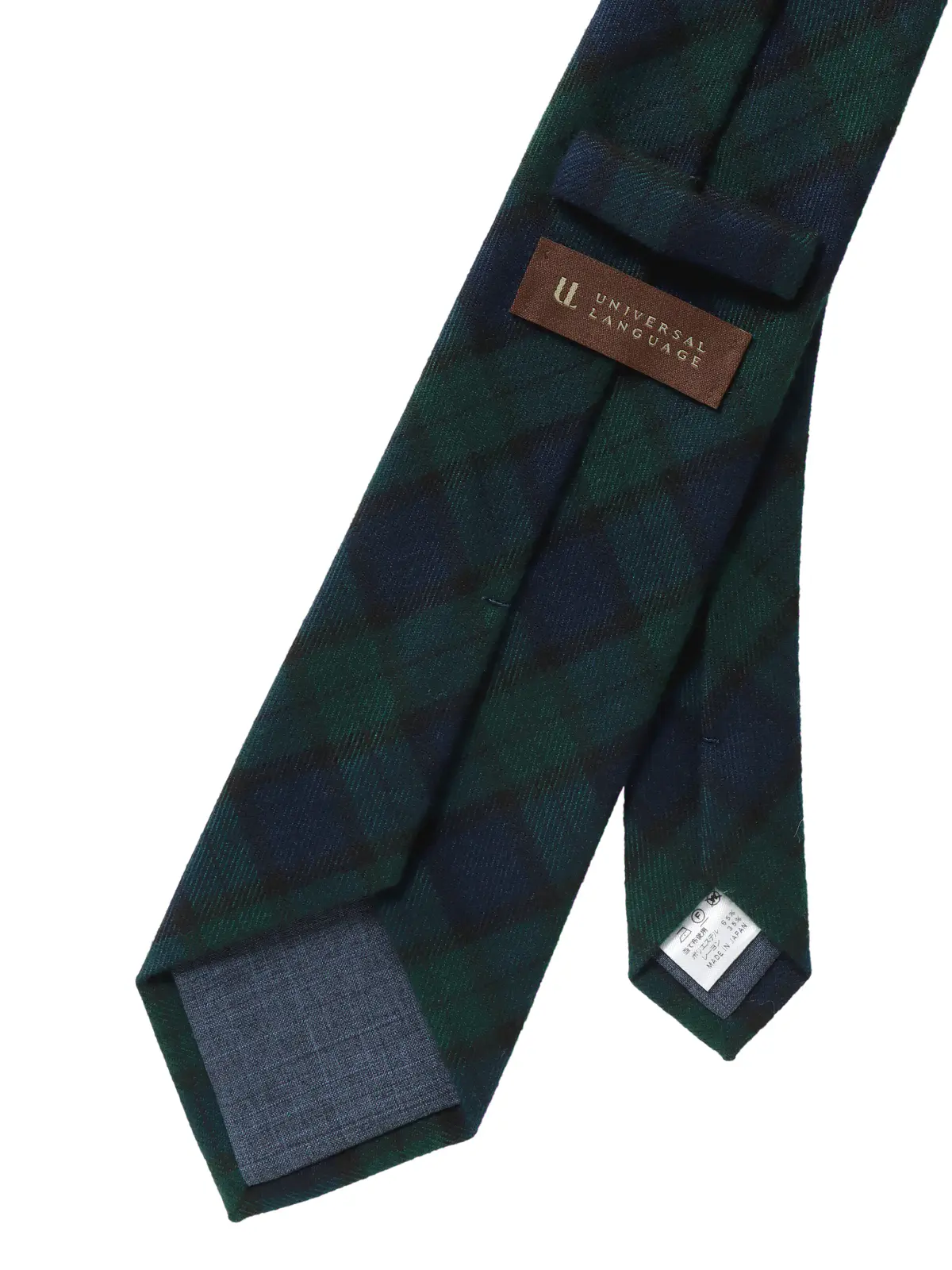 ネクタイ/JAPAN MADE/ポリエステルレーヨン/チェック グリーン 0