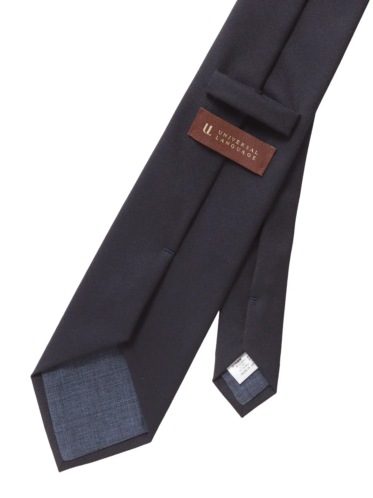 ネクタイ/JAPAN MADE/ポリエステルレーヨンブレンド/無地 ネイビー 0