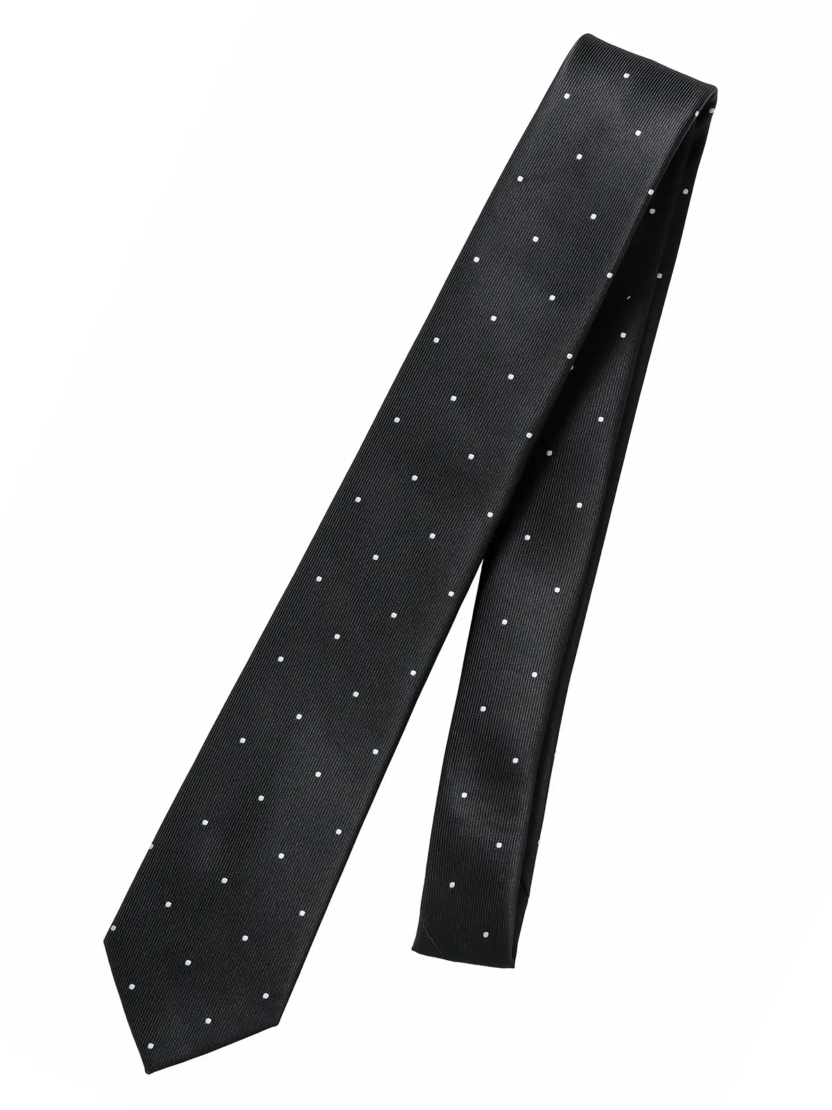 ナロータイ/ポリエステル/ドット ブラック 0