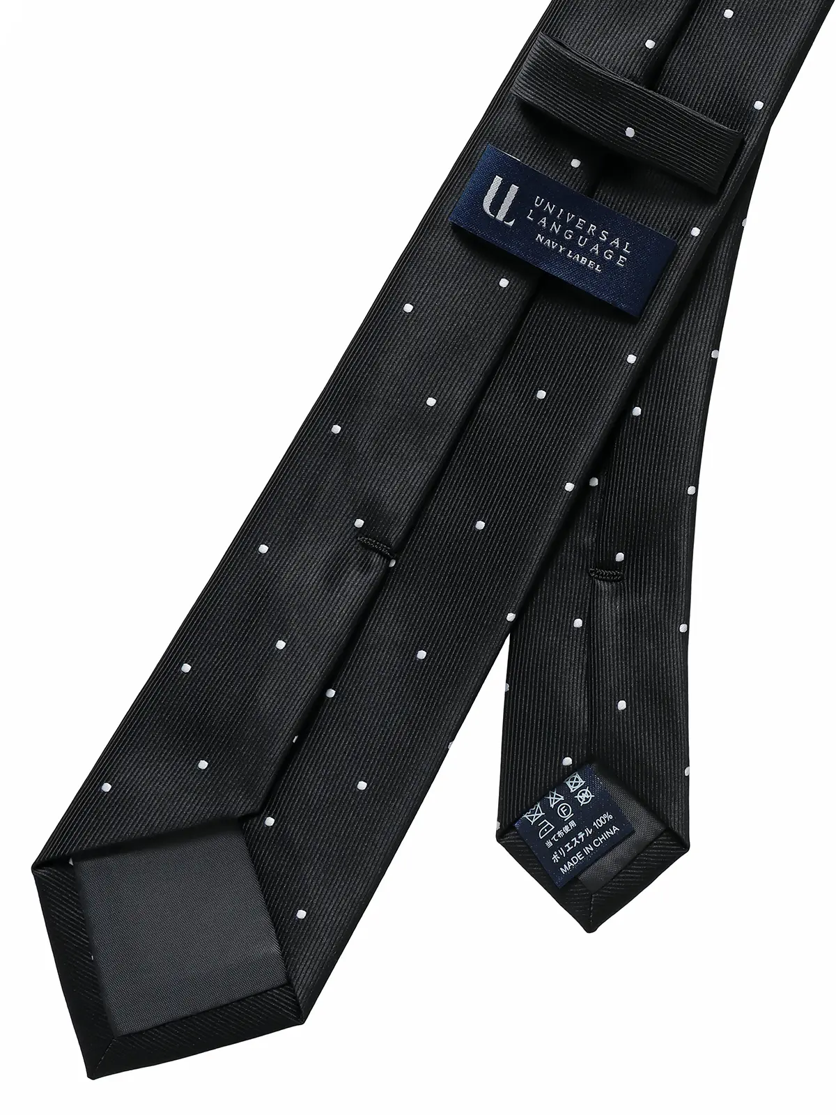 ナロータイ/ポリエステル/ドット ブラック 0