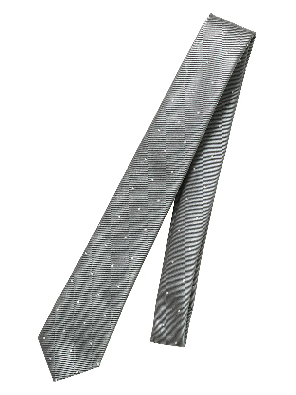 ナロータイ/ポリエステル/ドット グレー 0