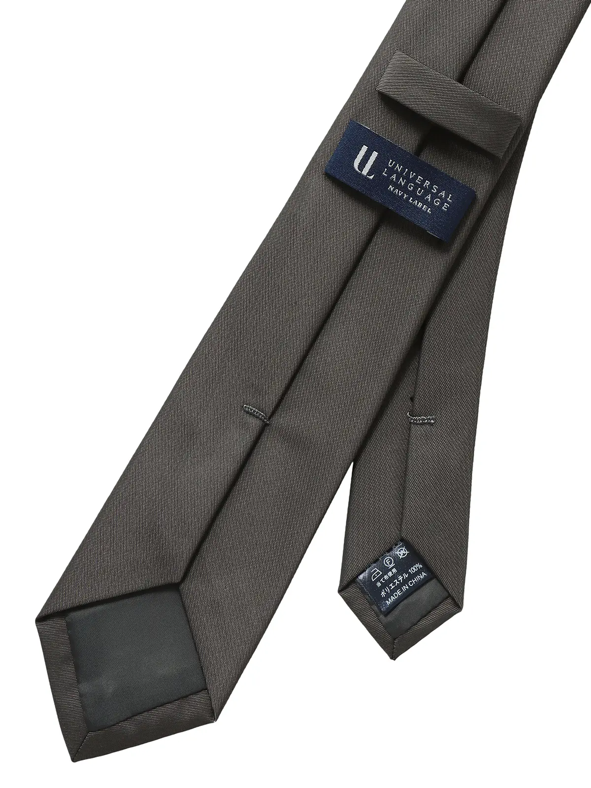 ナロータイ／ポリエステル／無地 グレー 0