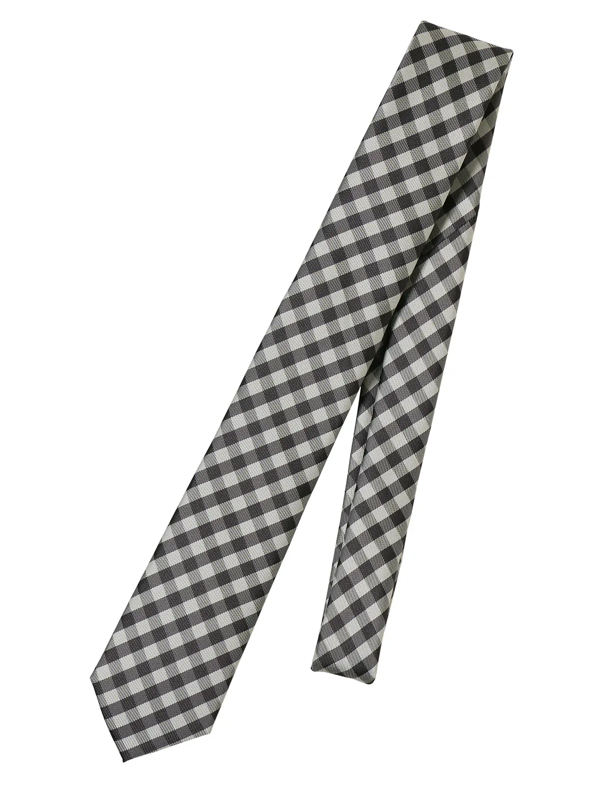 ナロータイ／ポリエステル／ギンガムチェック ブラック 0