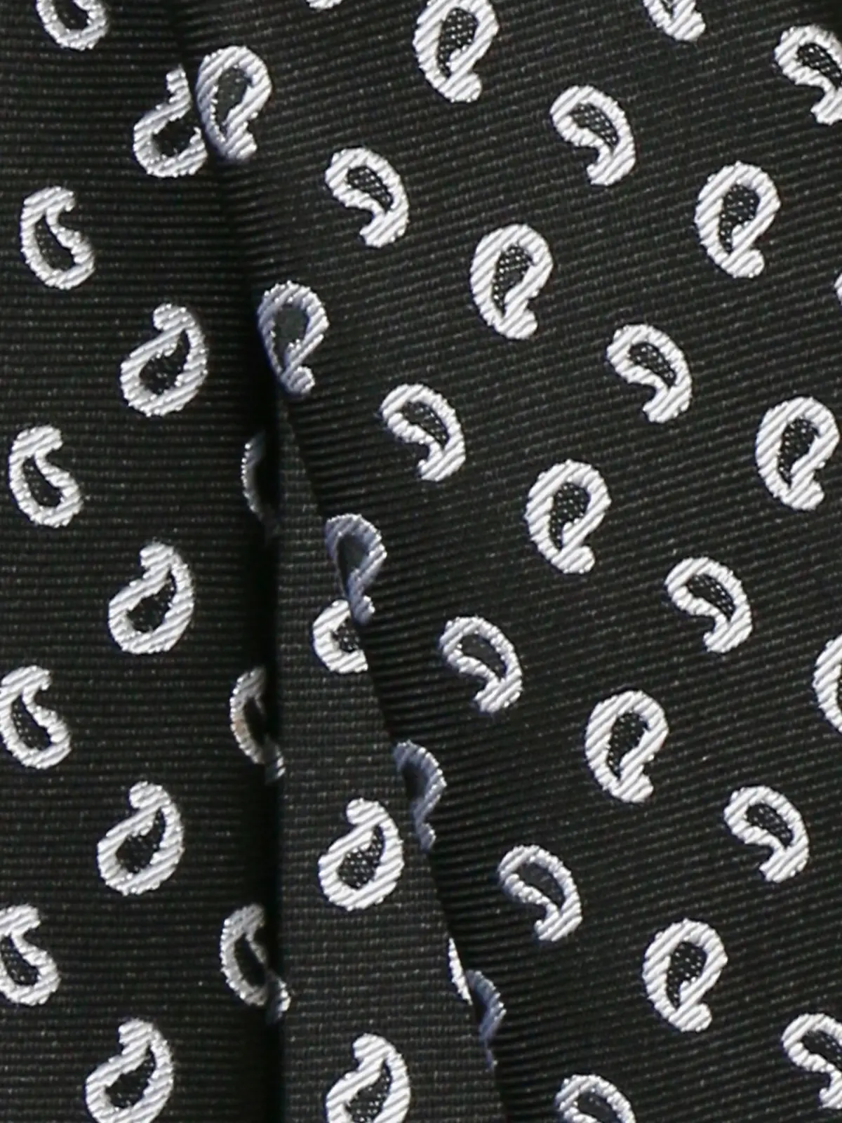 ナロータイ/ポリエステル/ペイズリー ブラック 0