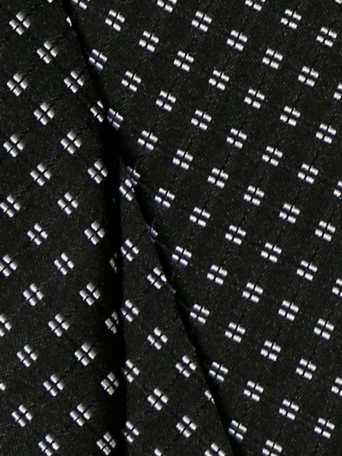 ナロータイ/ポリエステル/小紋 ブラック 1