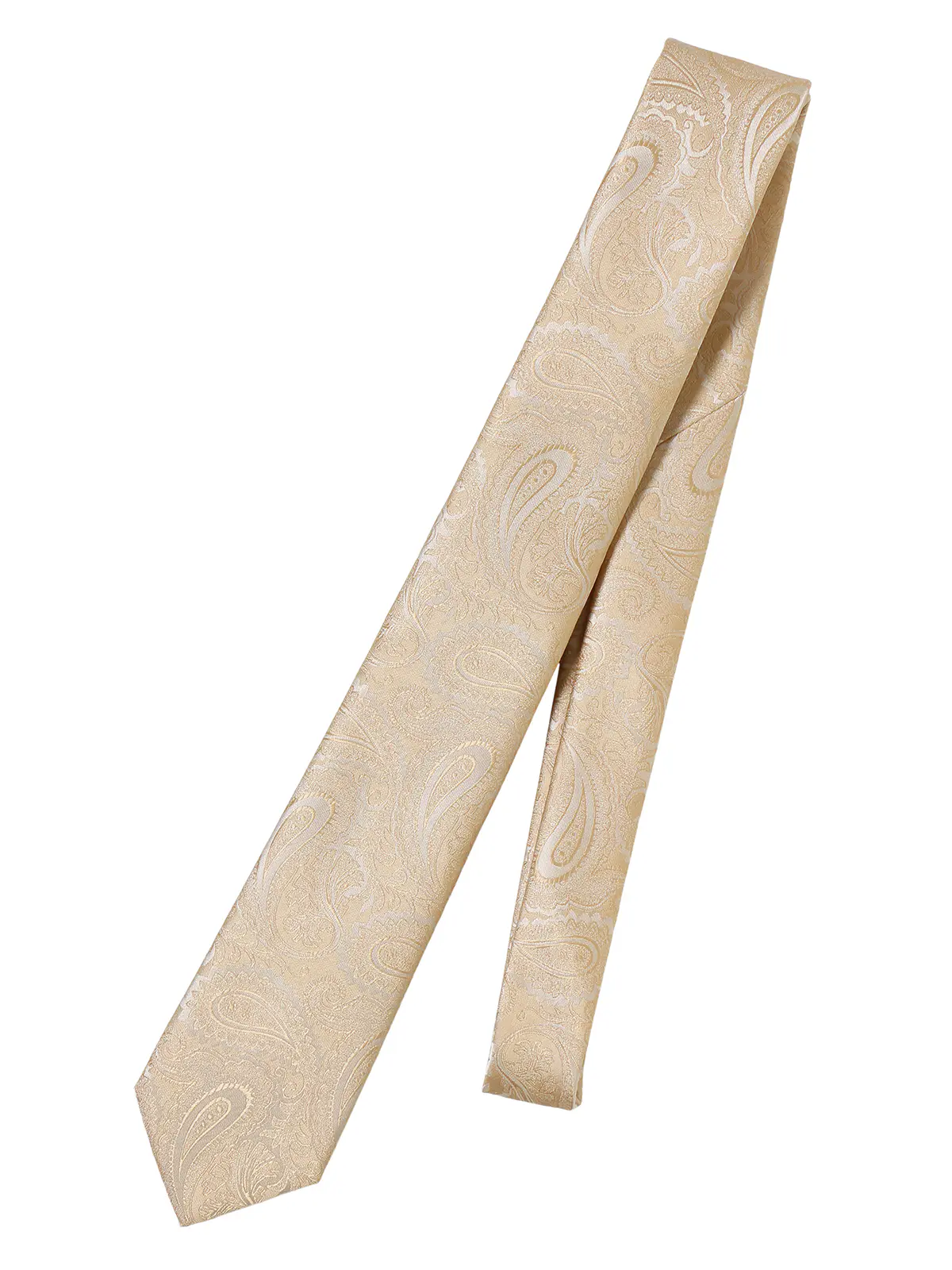 ナロータイ/ポリエステル/ペイズリー ベージュ 0
