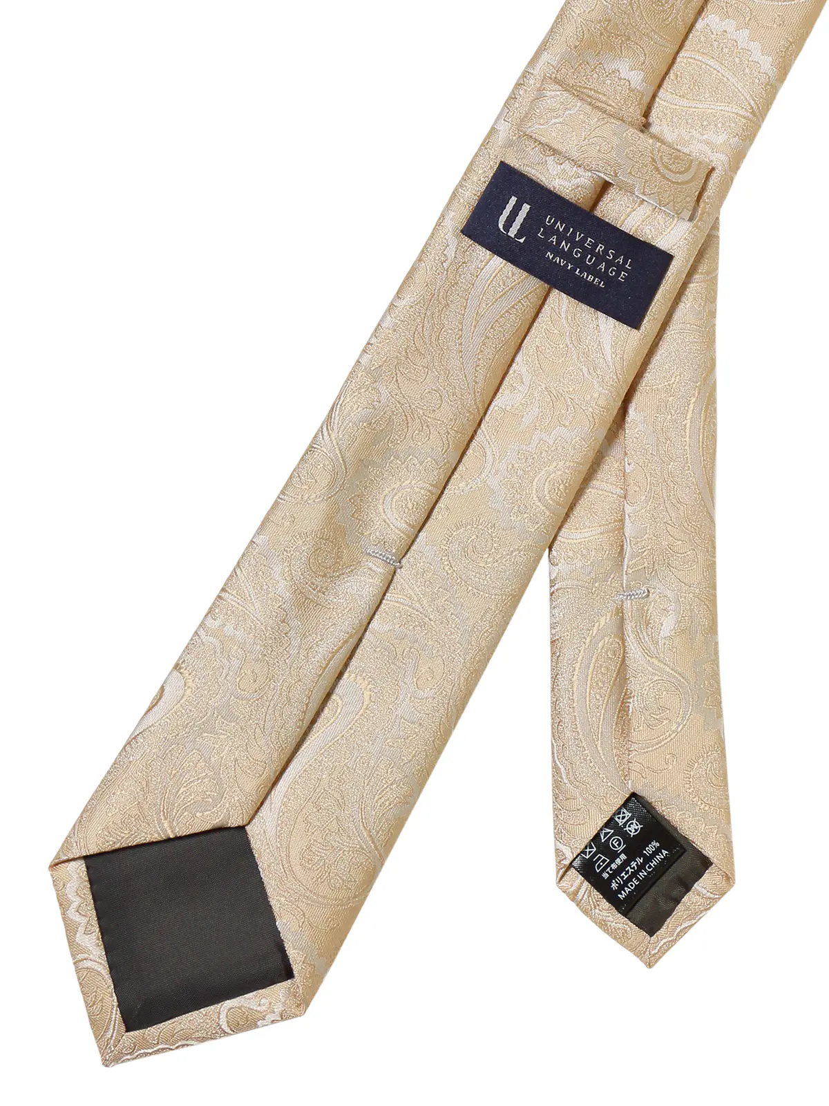 ナロータイ/ポリエステル/ペイズリー ベージュ 0