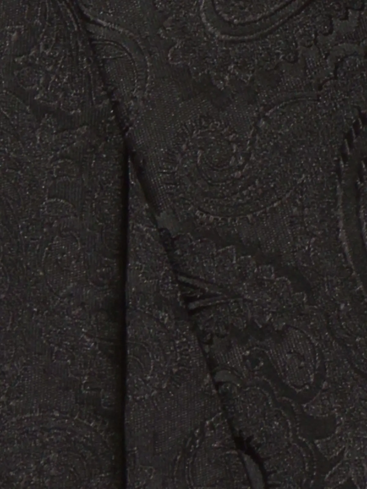 ナロータイ/ポリエステル/ペイズリー ブラック 0