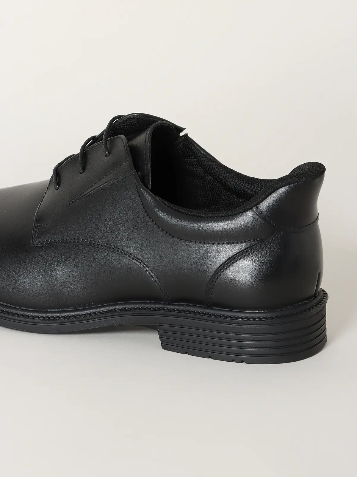 スリップインシューズ／プレーントゥ／コンポジションレザー ブラック 24.5cm