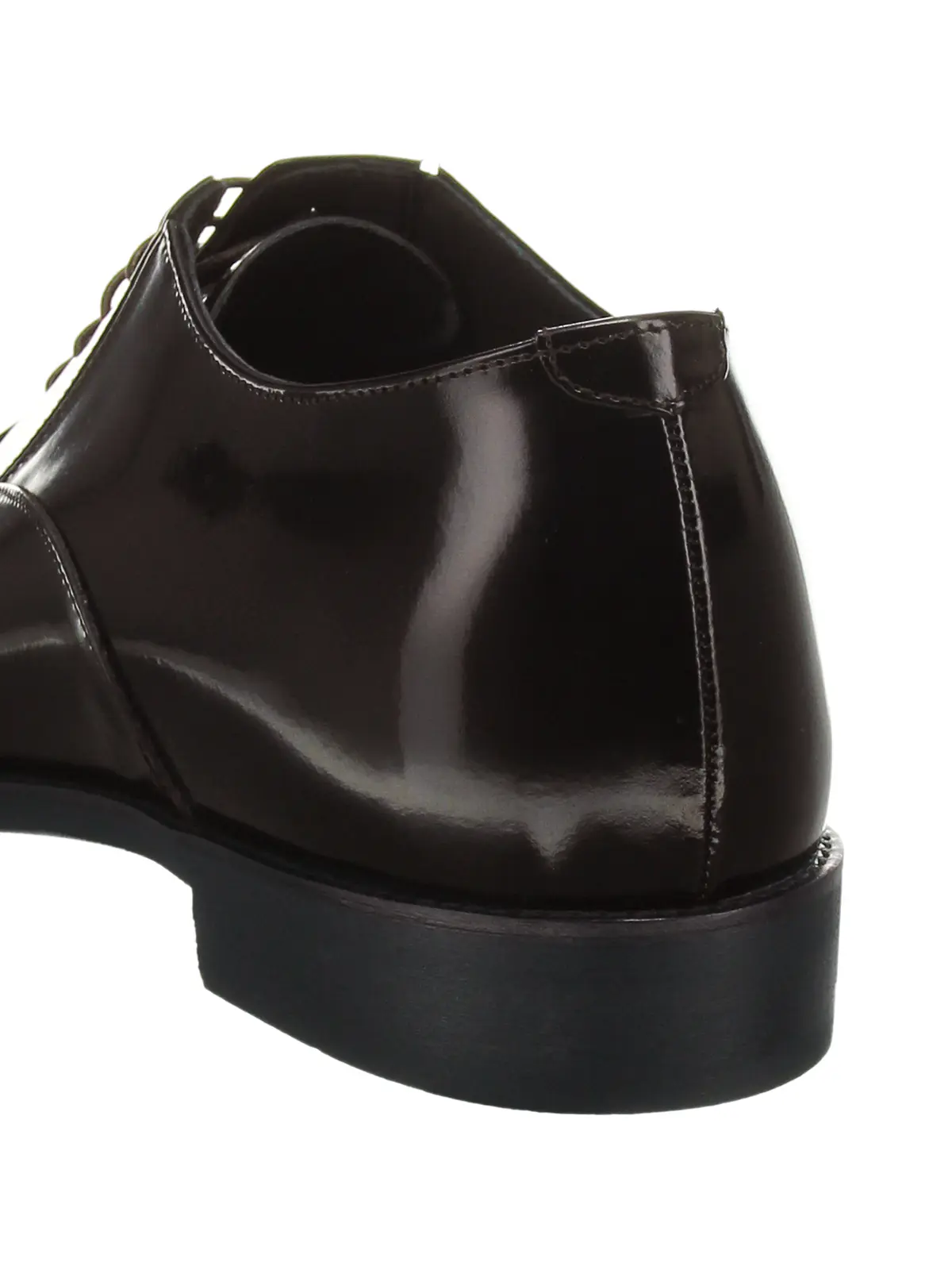 美脚SELF UPGRADEシューズ／ストレートチップシューズ／高インヒール内蔵／ガラスレザー ブラウン 24.5cm