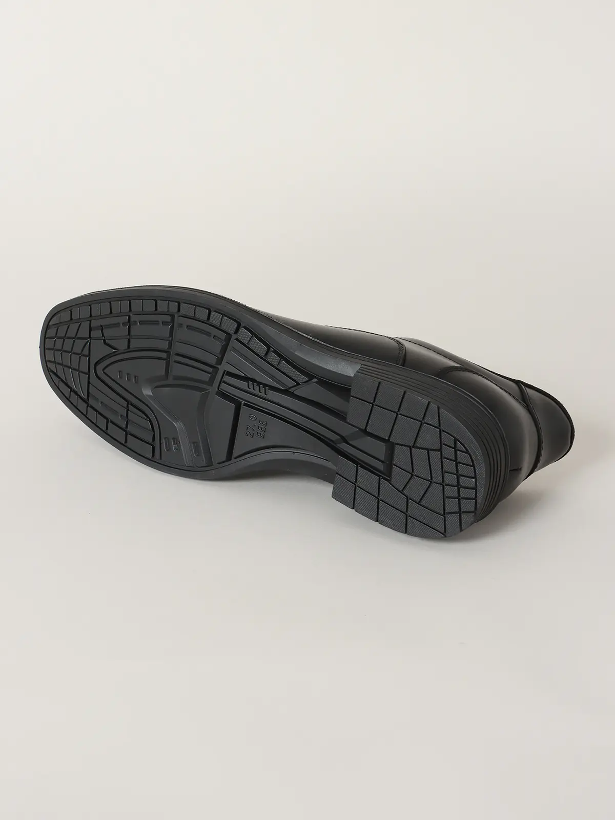 スリップインシューズ／ストレートチップ／コンポジションレザー ブラック 24.5cm