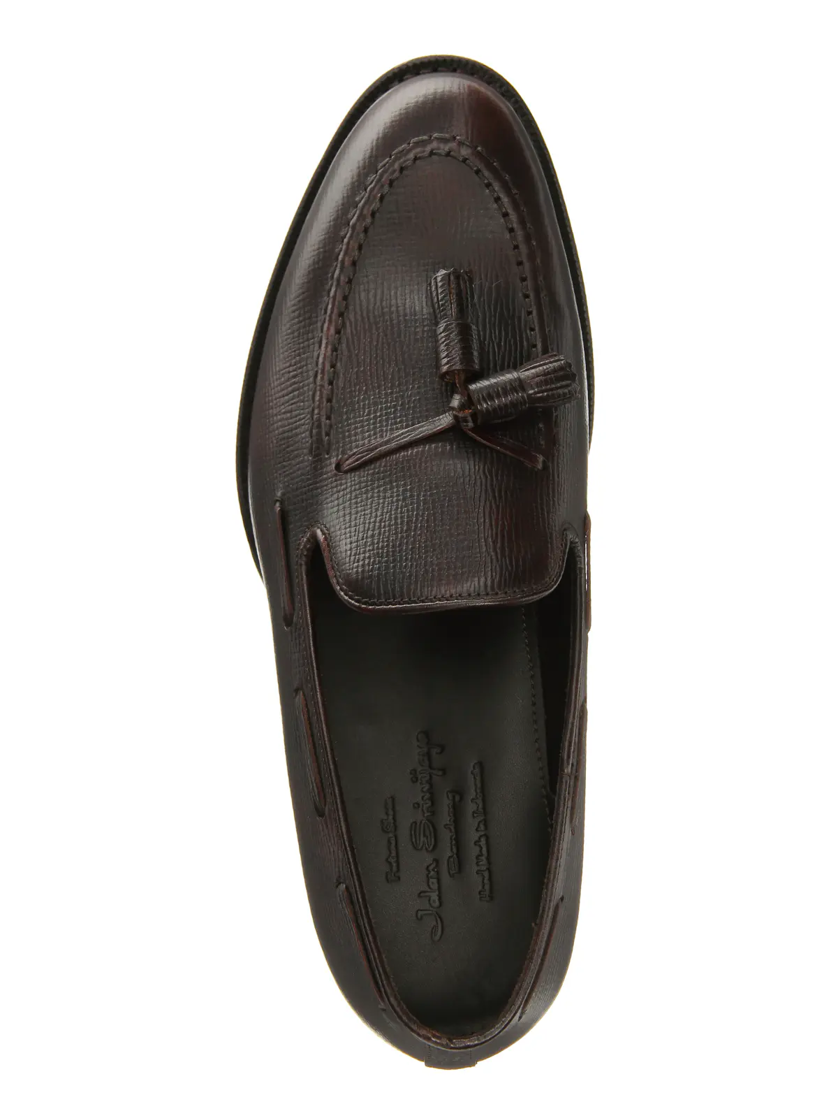 タッセルローファー／Jalan Sriwijaya／型押しレザー／98811 Tirta ブラウン 24.0cm