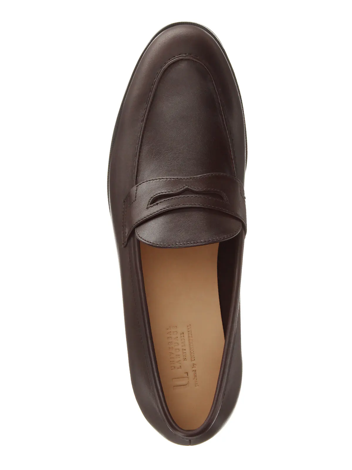 コインローファー／UNION IMPERIAL監修／アンライニング／カーフレザー ブラウン 24.5cm