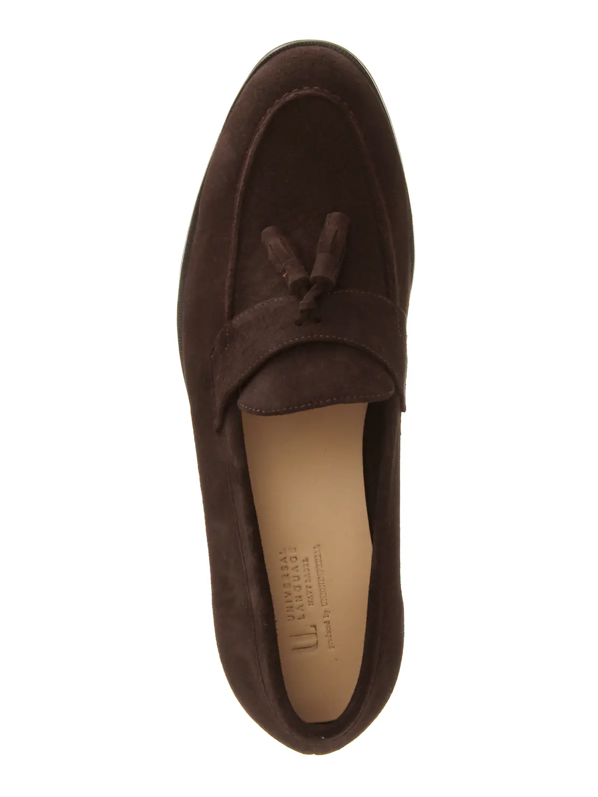 タッセルローファー／UNION IMPERIAL監修／アンライニング／スウェード ブラウン 24.5cm